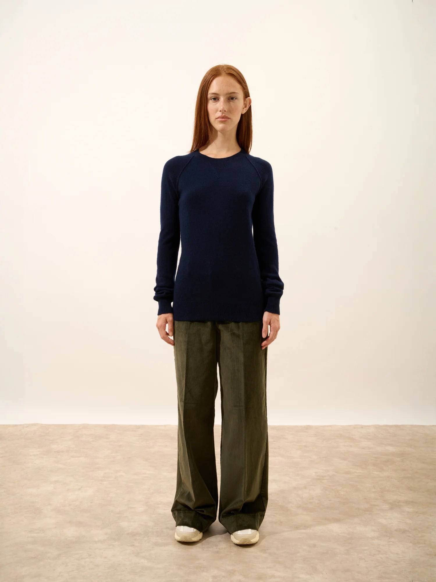 HELEN pull col rond bleu marine