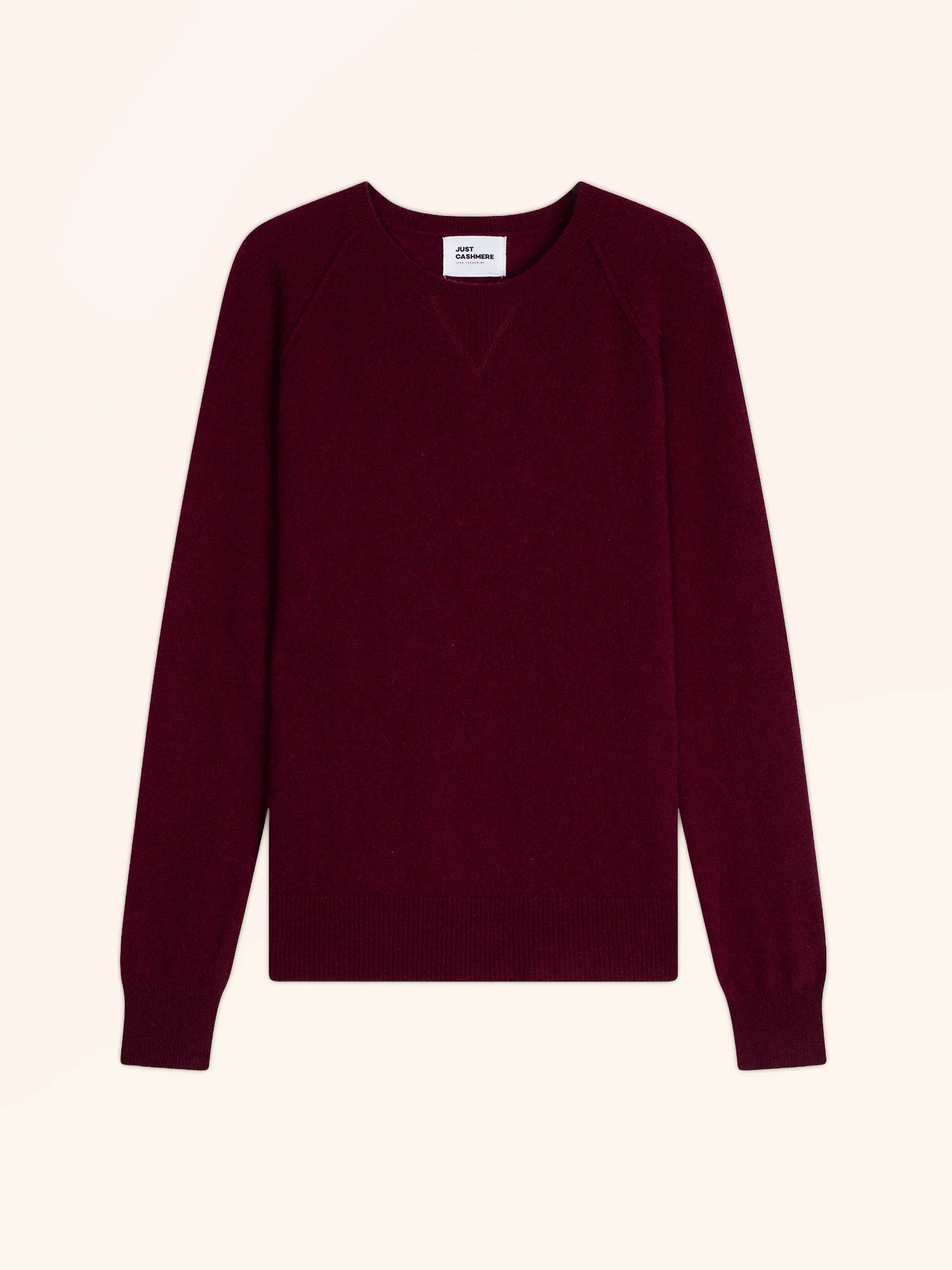 HELEN pull col rond bordeaux