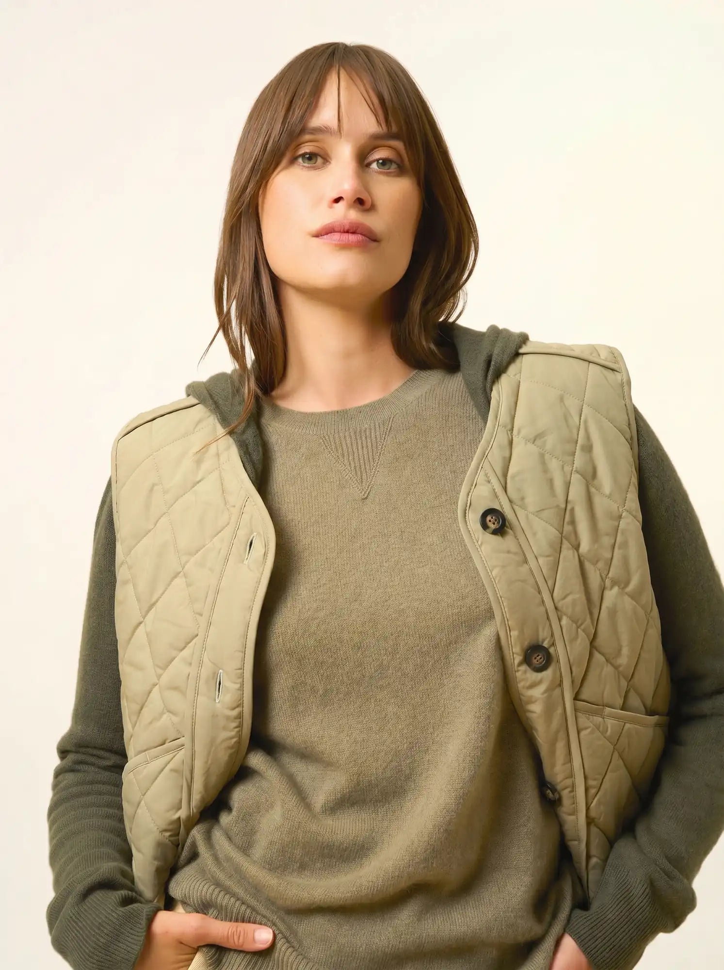 HELEN pullover rundhalsausschnitt army