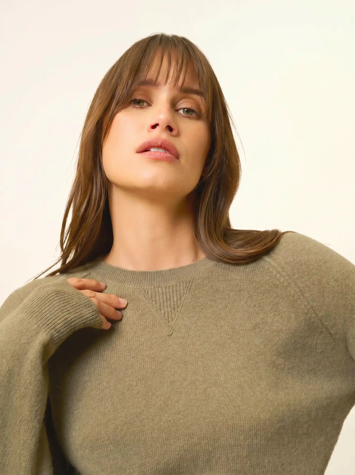 HELEN pullover rundhalsausschnitt army