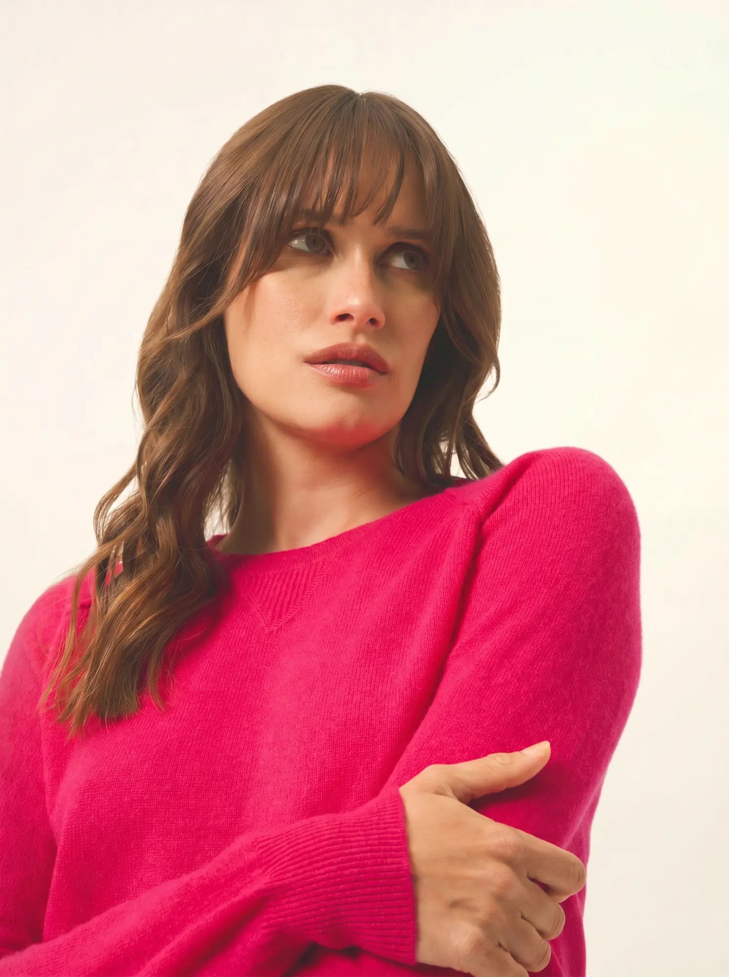 HELEN pullover rundhalsausschnitt fuchsia