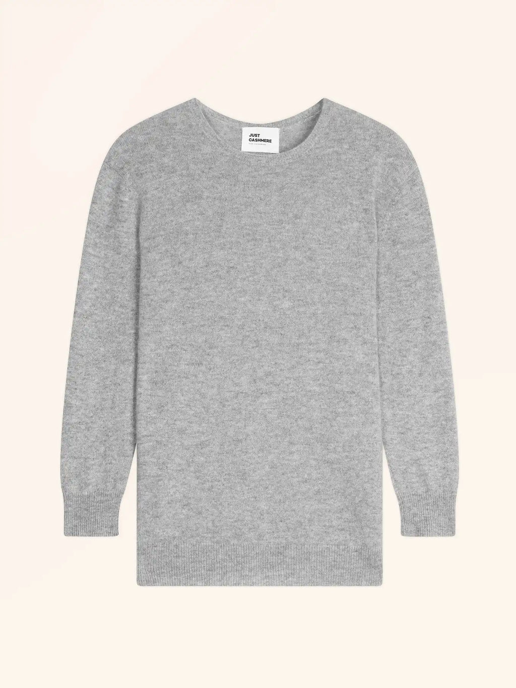 JANICE pullover rundhalsausschnitt geknöpft hinten wolke meliert