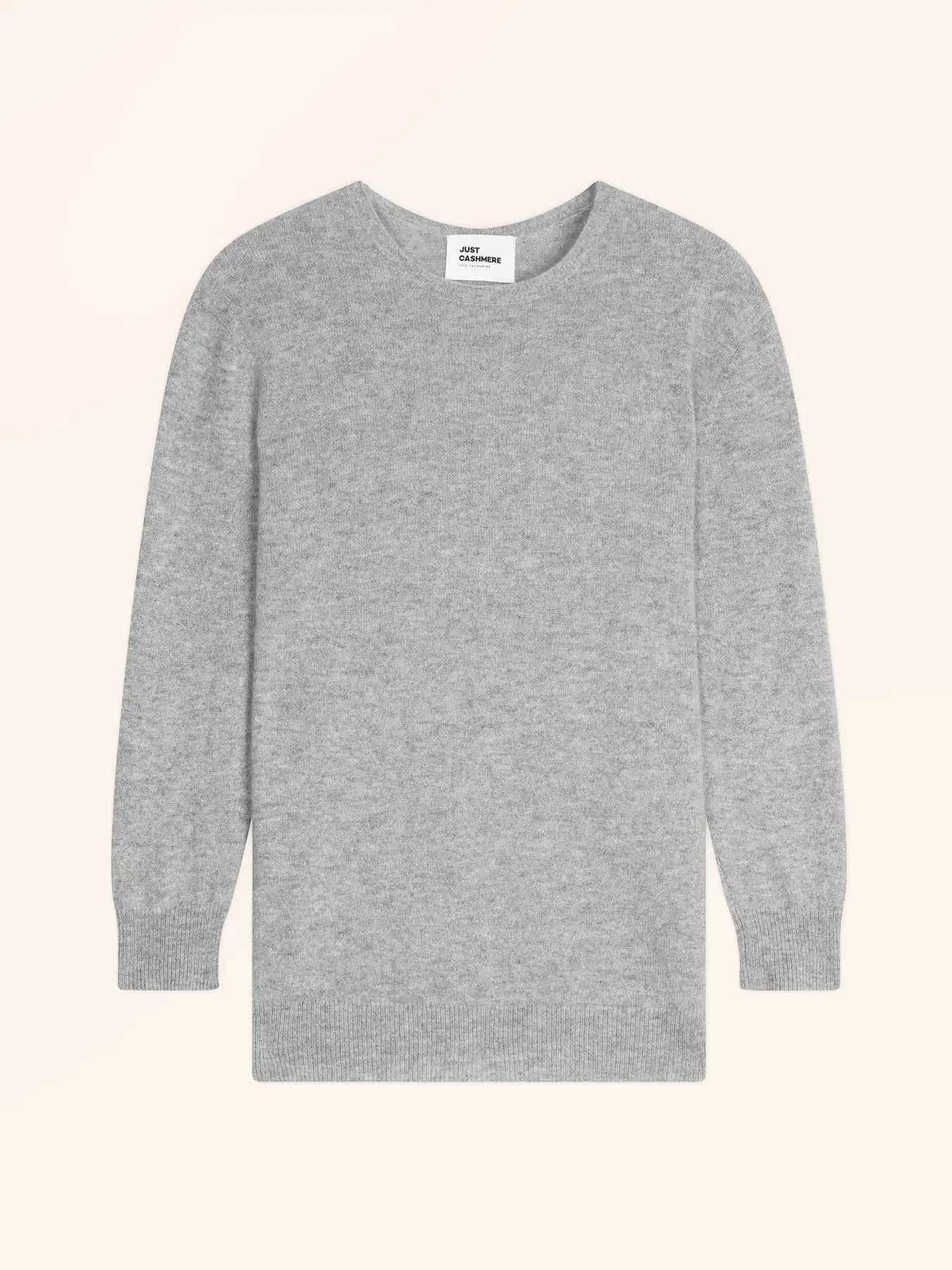 JANICE pullover rundhalsausschnitt geknöpft hinten wolke meliert