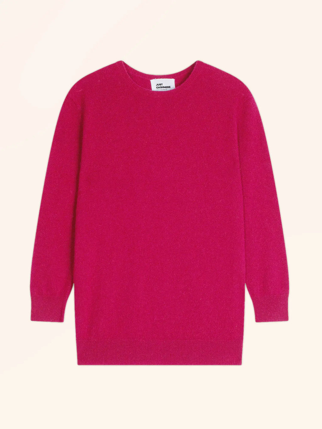 JANICE pullover rundhalsausschnitt geknöpft hinten fuchsia