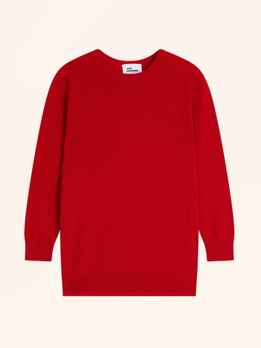 JANICE pullover rundhalsausschnitt geknöpft hinten rot
