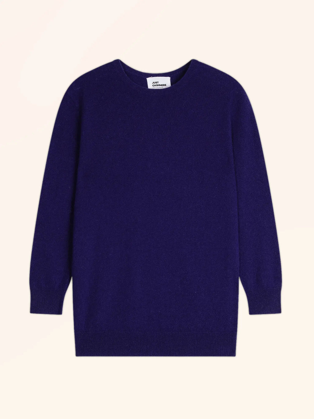 JANICE pullover rundhalsausschnitt geknöpft hinten violett