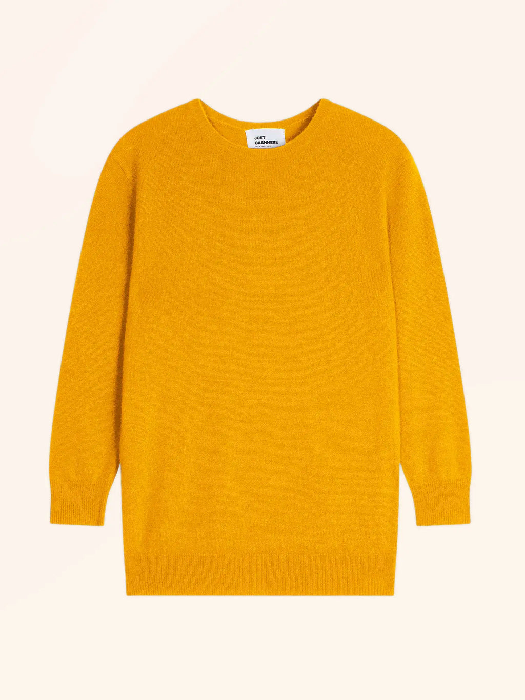 JANICE pullover rundhalsausschnitt geknöpft hinten curcuma