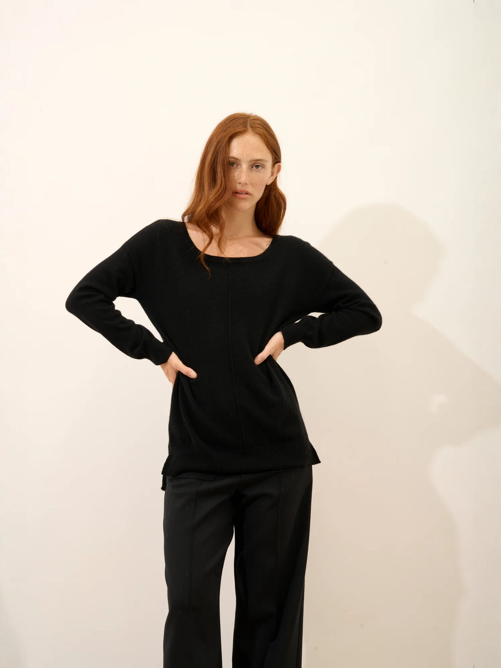 KAREN pullover u-boot-ausschnitt schwarz