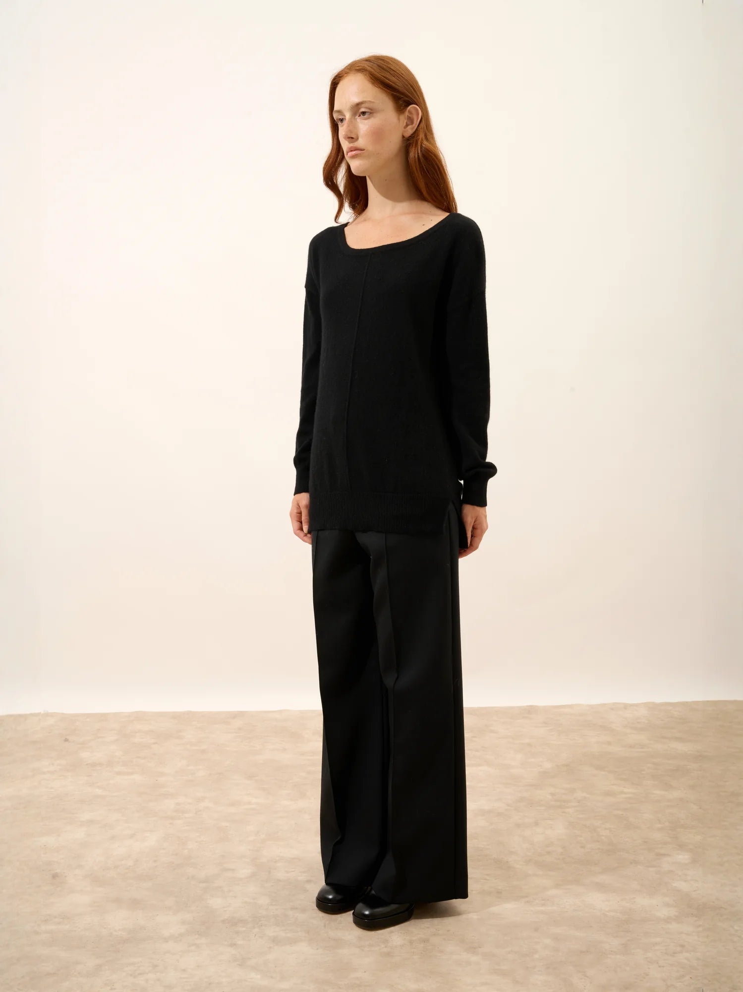 KAREN pullover u-boot-ausschnitt schwarz