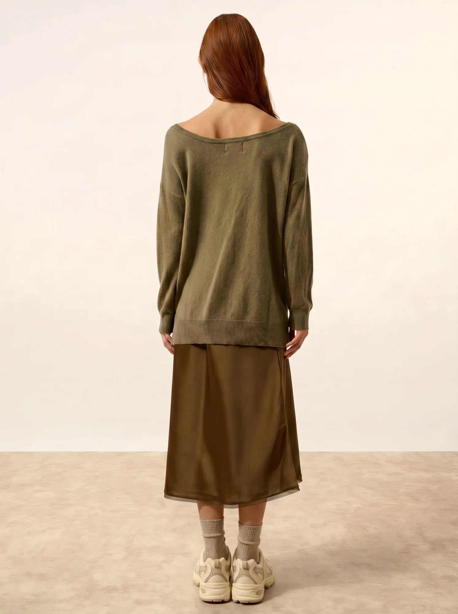 KAREN pullover u-boot-ausschnitt army