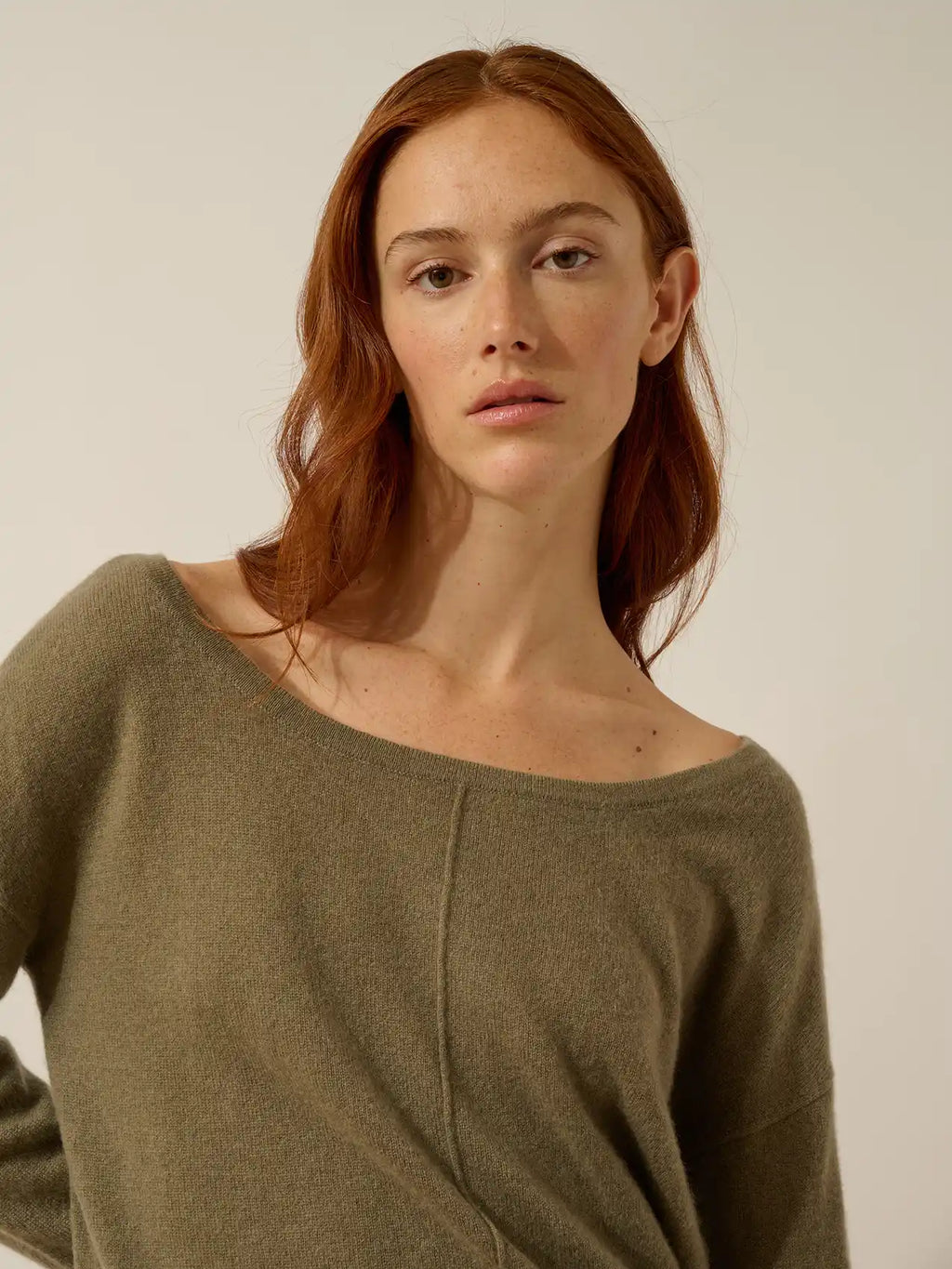 KAREN pullover u-boot-ausschnitt army