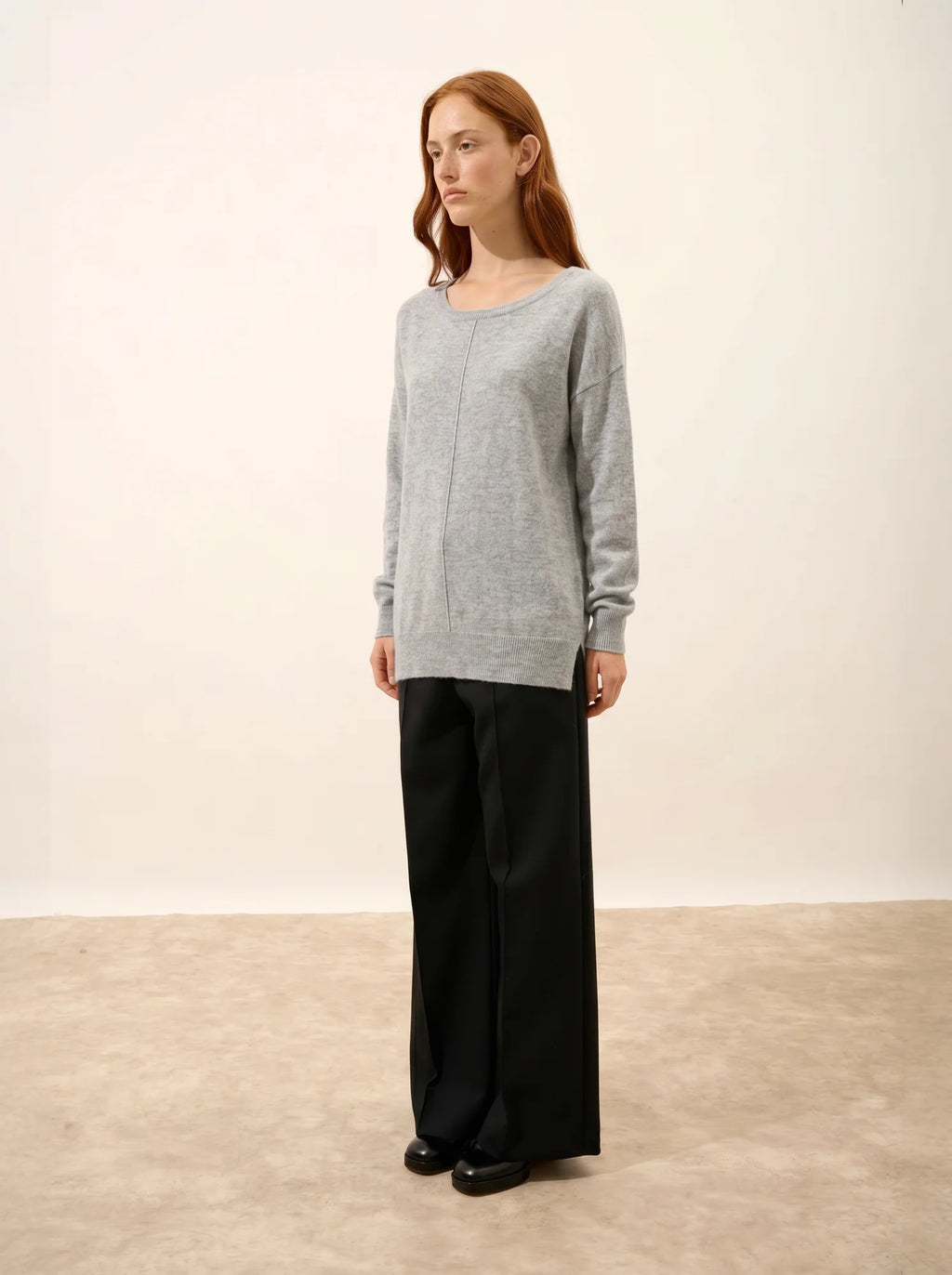 KAREN pullover u-boot-ausschnitt wolke meliert