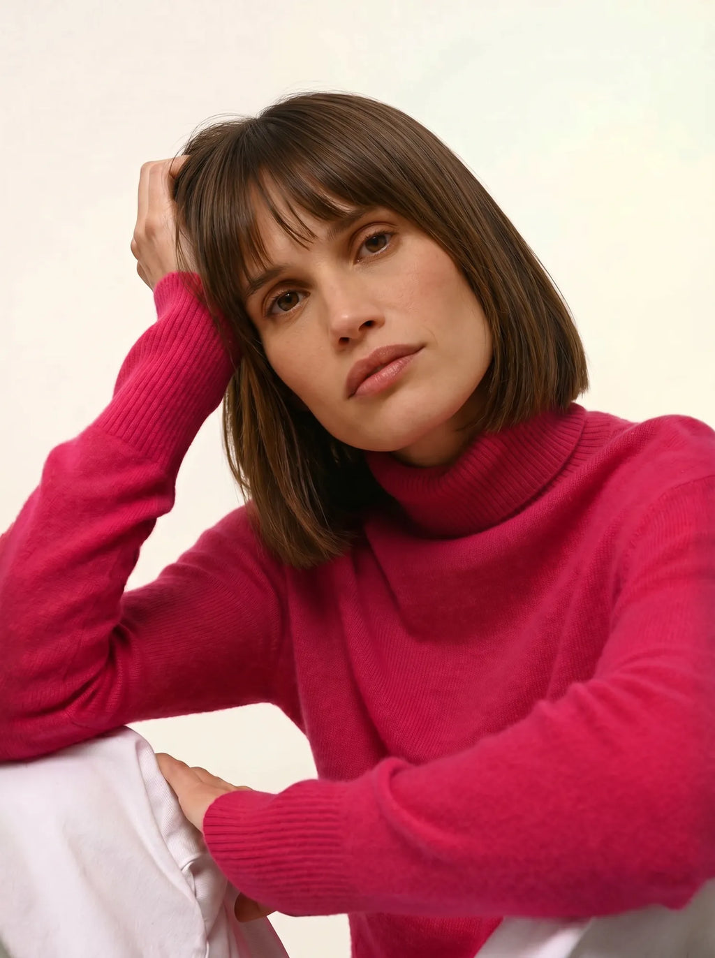 LEXIE pullover rollkragen fuchsia