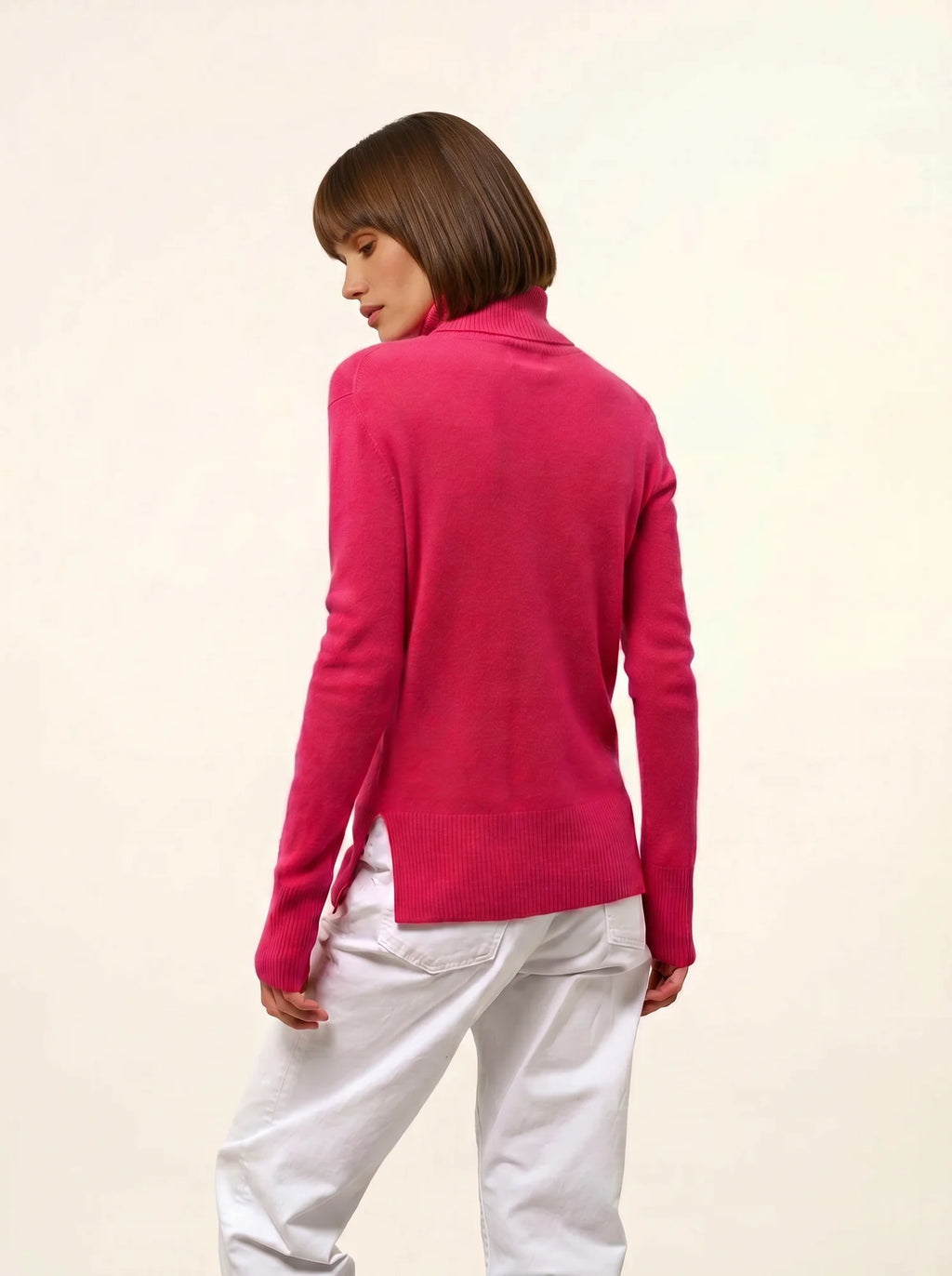 LEXIE pullover rollkragen fuchsia