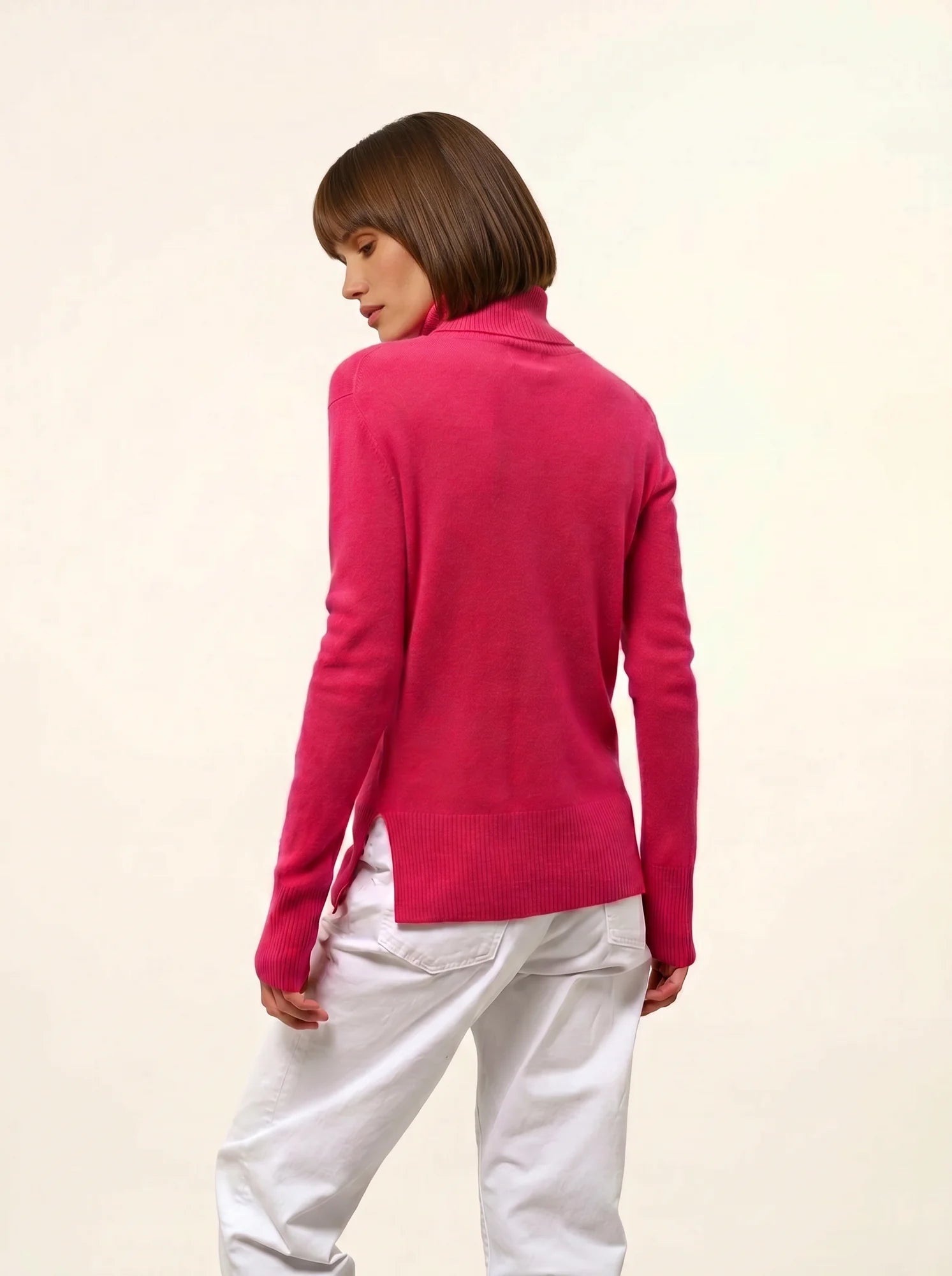 LEXIE pullover rollkragen fuchsia