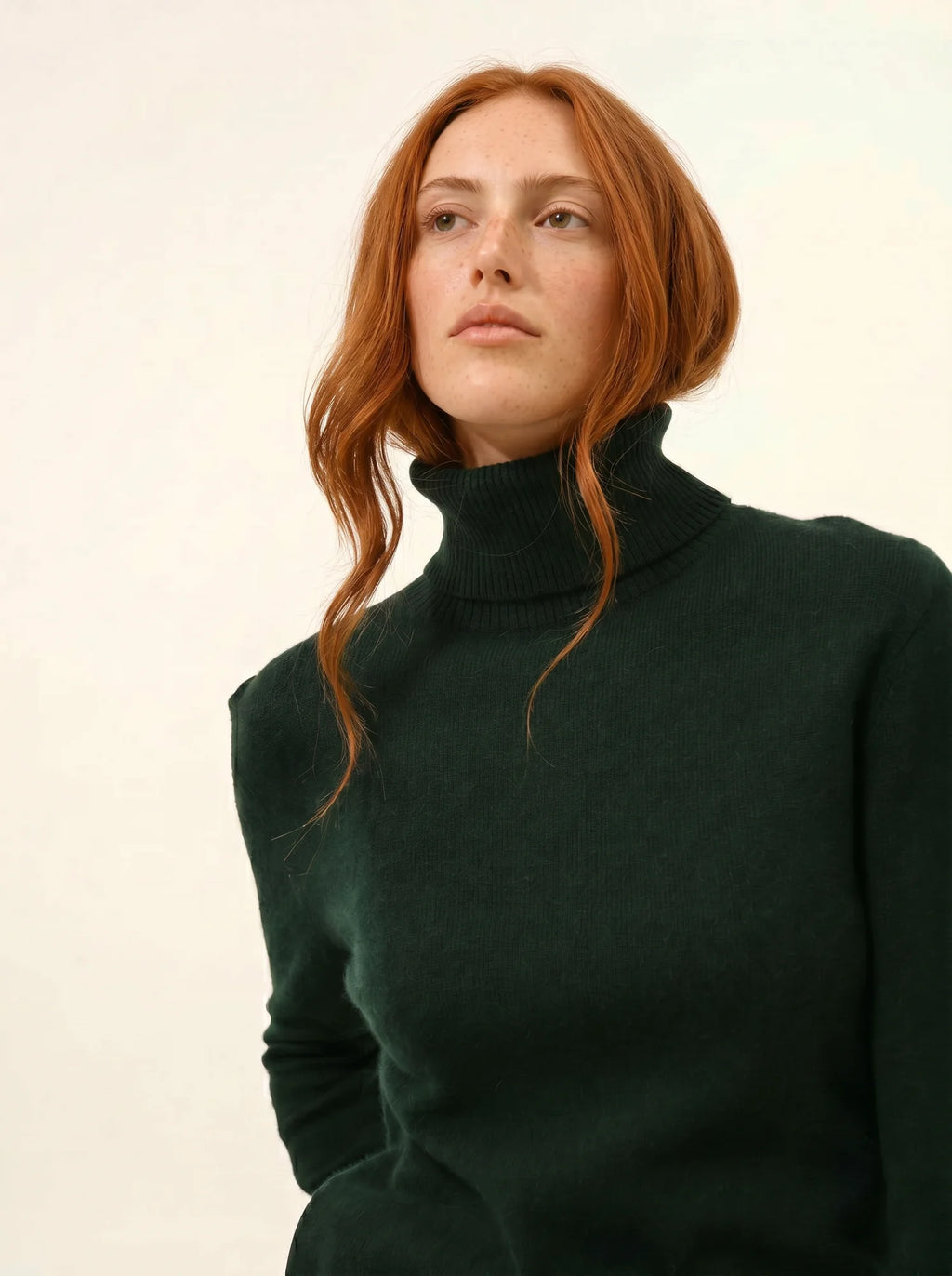LEXIE pullover rollkragen zypresse