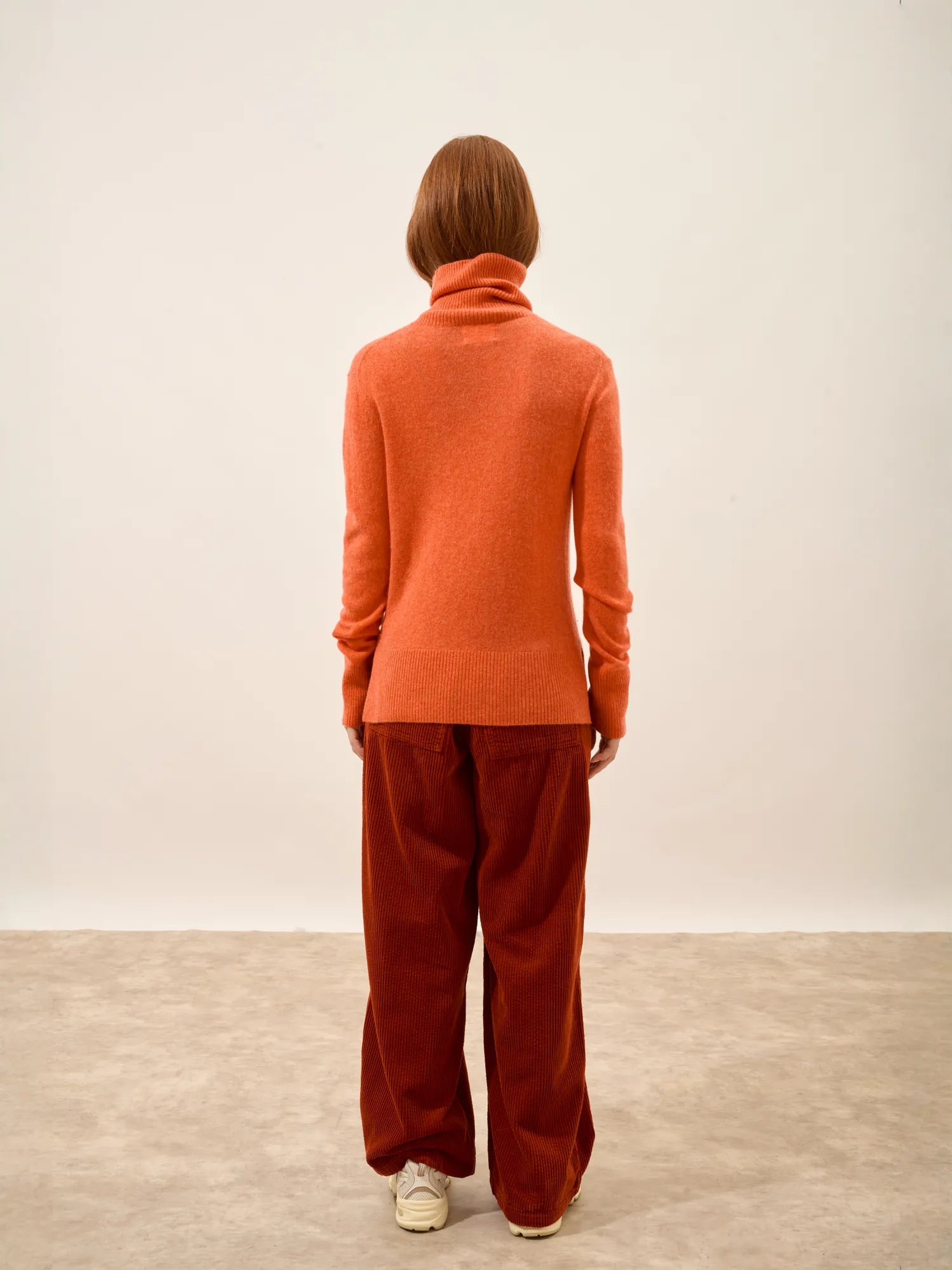 LEXIE pullover rollkragen orange meliert