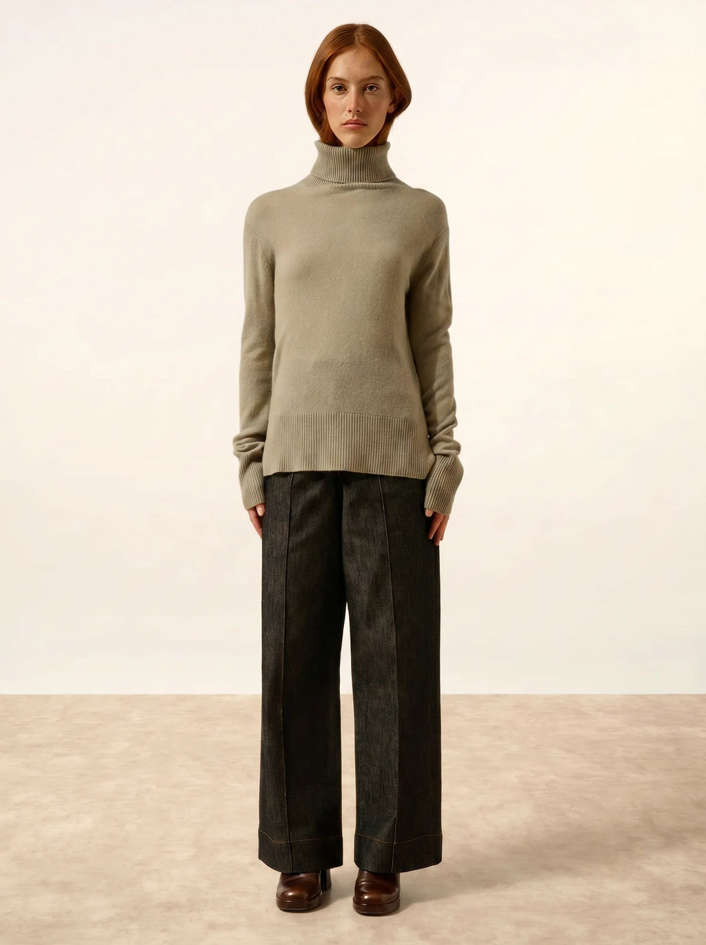 LEXIE pullover rollkragen oliv