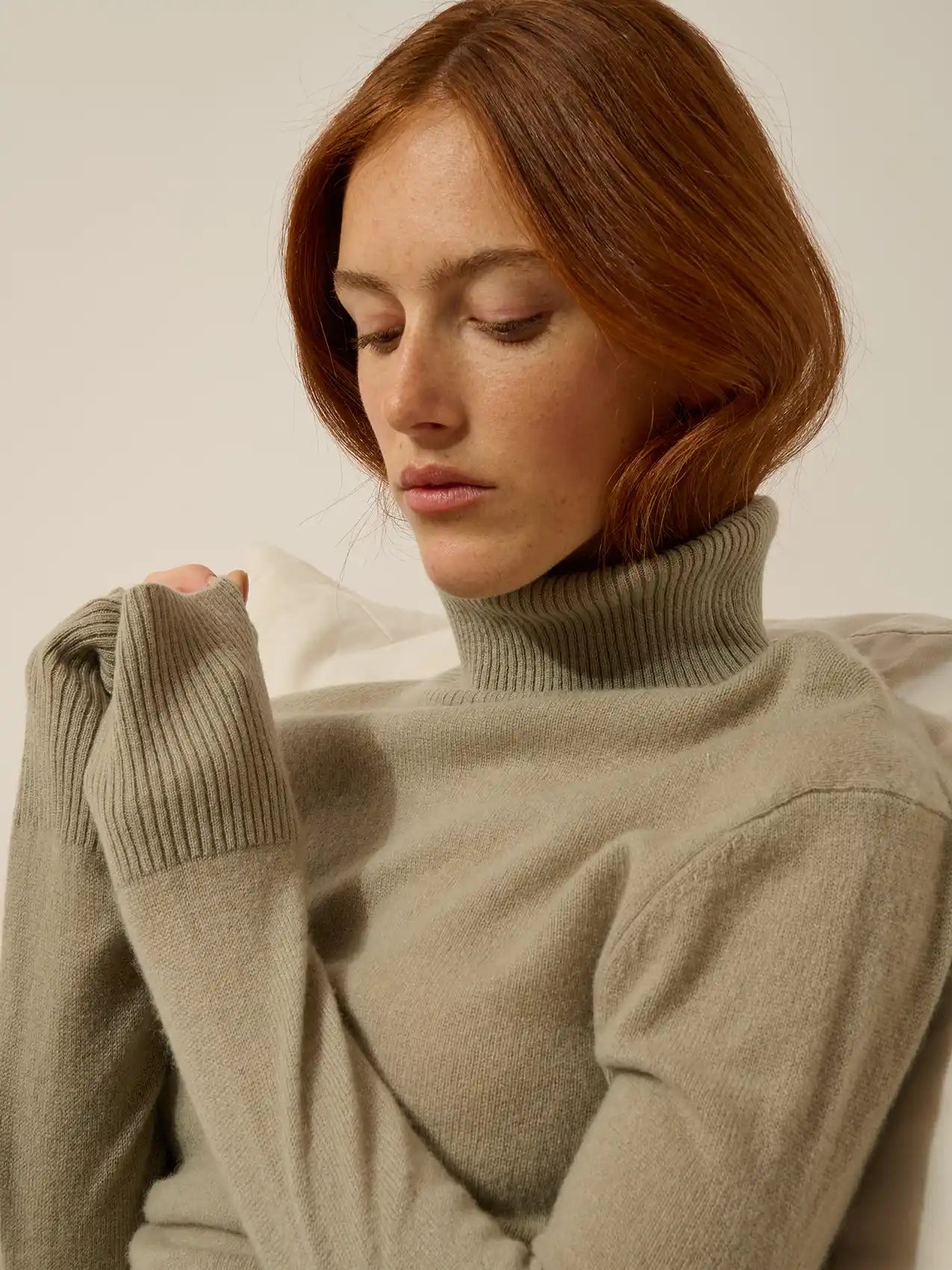 LEXIE pullover rollkragen oliv