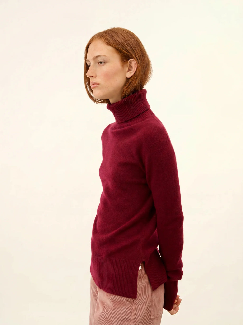 LEXIE pullover rollkragen bordeaux