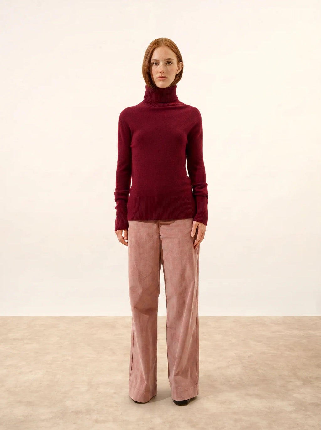 LEXIE pullover rollkragen bordeaux