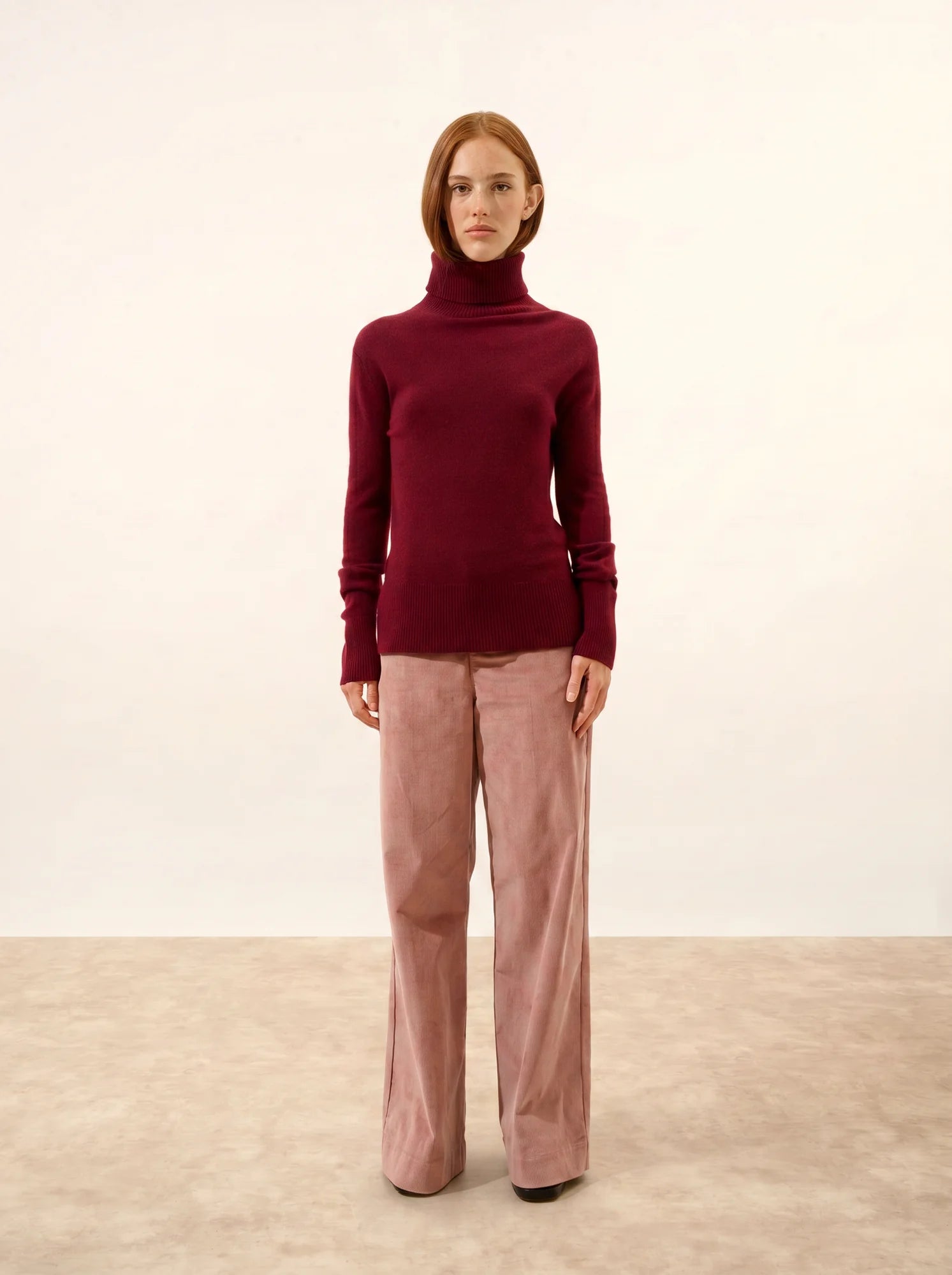 LEXIE pullover rollkragen bordeaux
