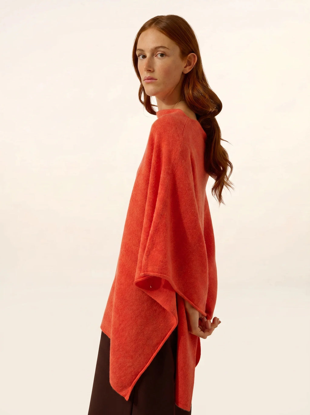 MEREDITH poncho orange meliert