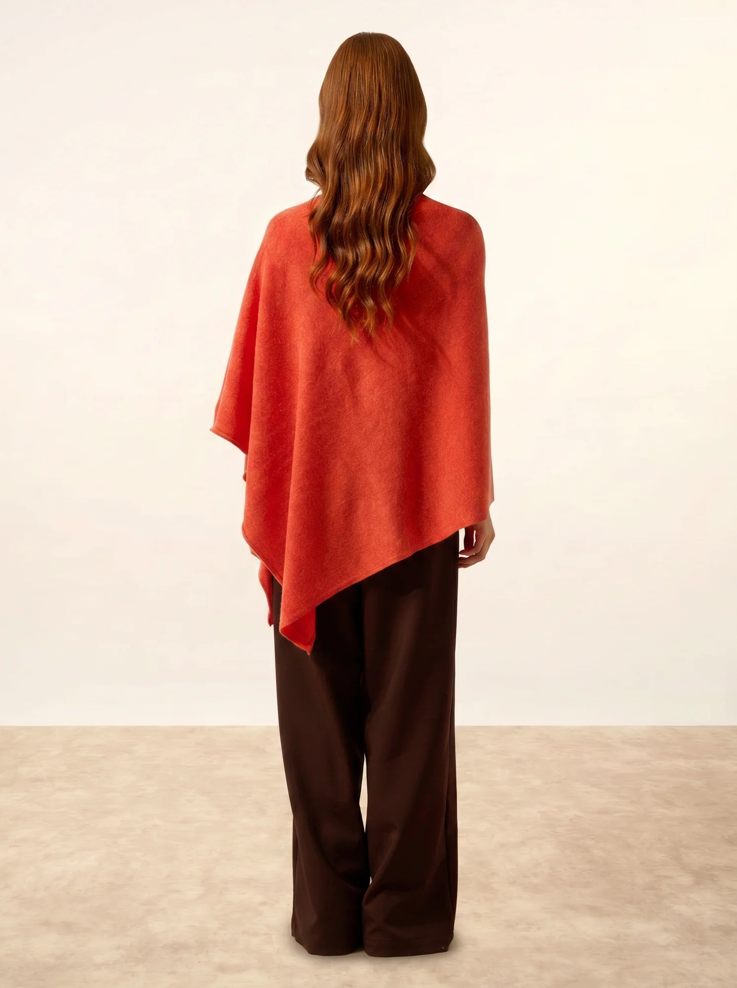 MEREDITH poncho orange meliert