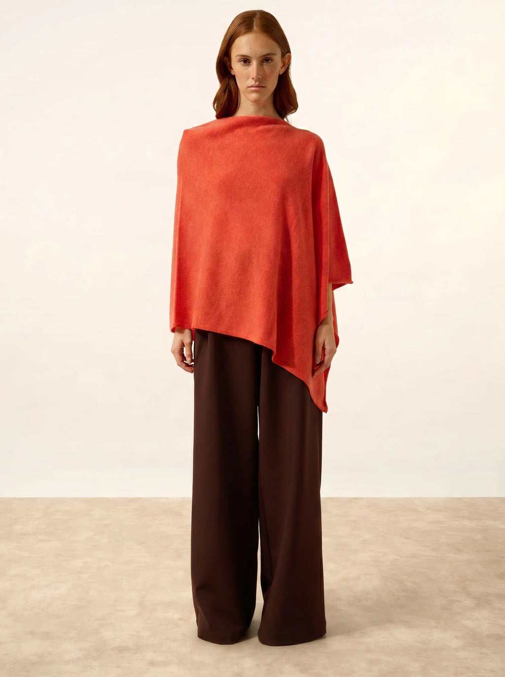 MEREDITH poncho orange meliert