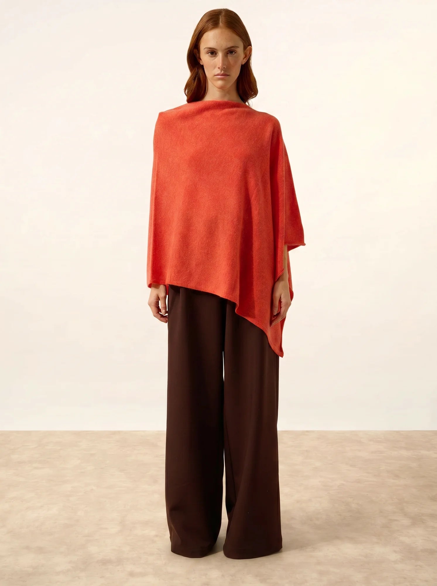 MEREDITH poncho orange meliert