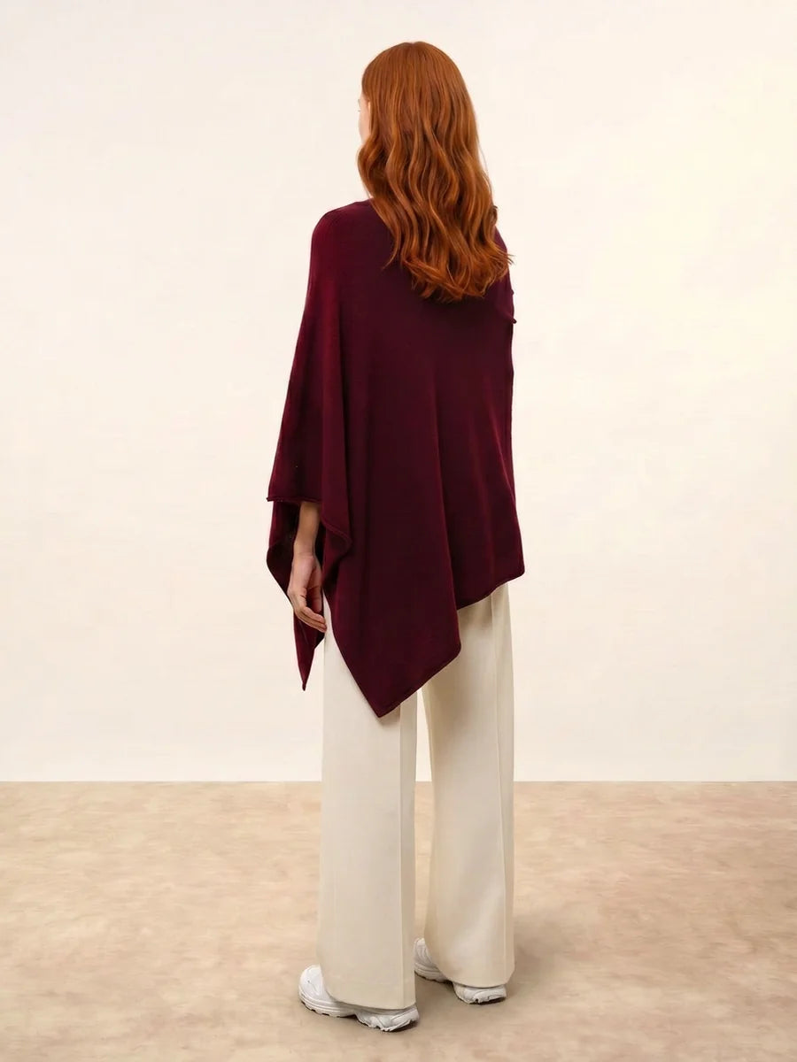 MEREDITH poncho bordeaux