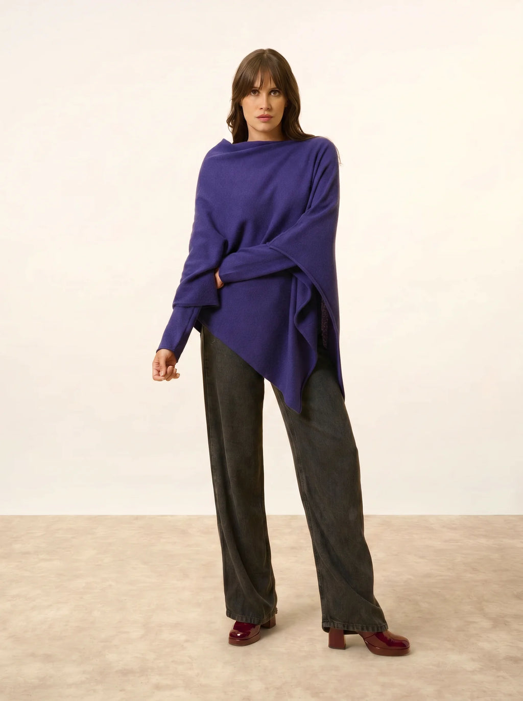 MEREDITH poncho violett