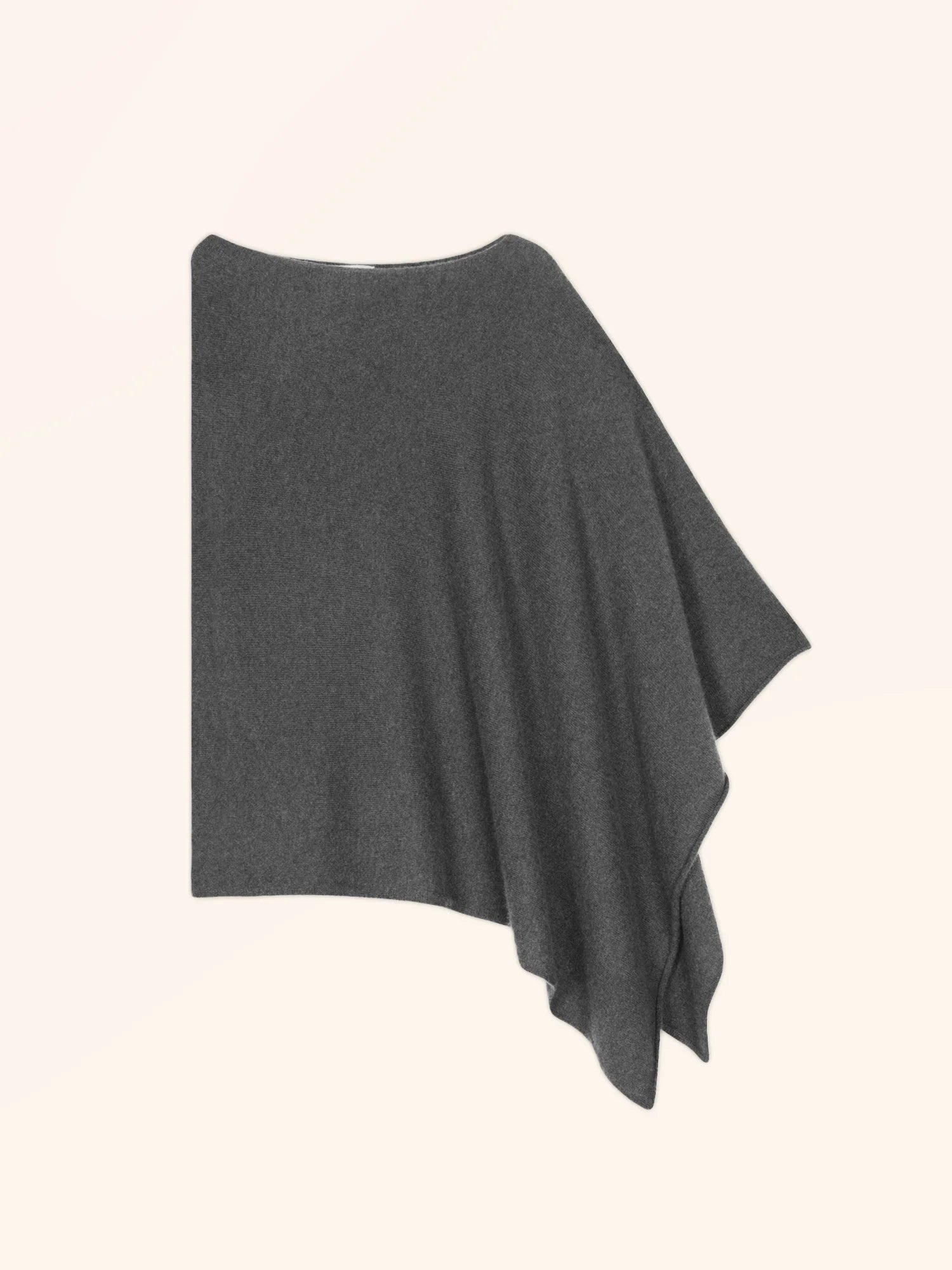 MEREDITH poncho anthrazit meliert