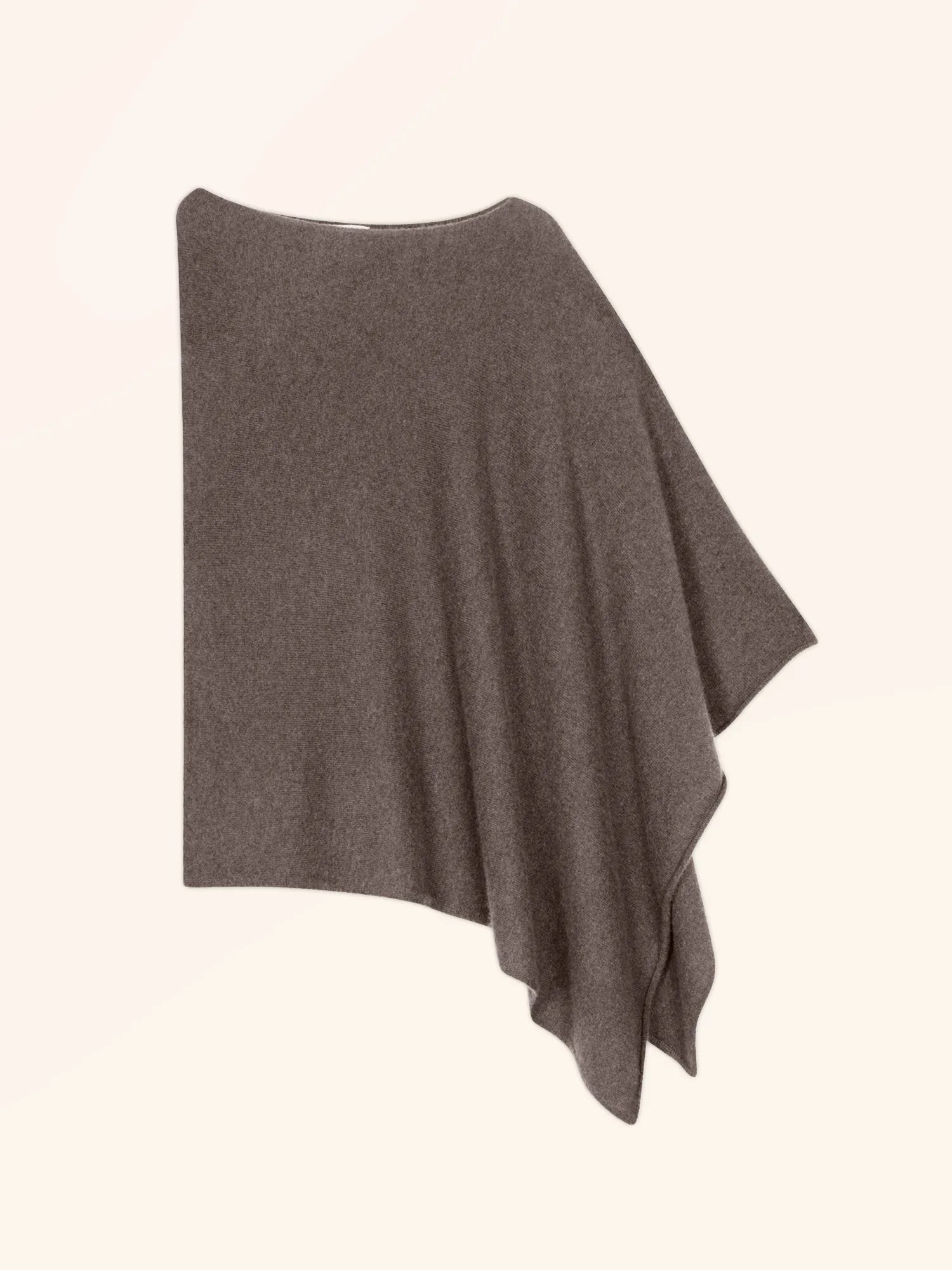 MEREDITH poncho taupe meliert