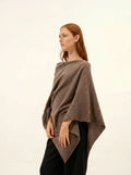 MEREDITH poncho taupe meliert
