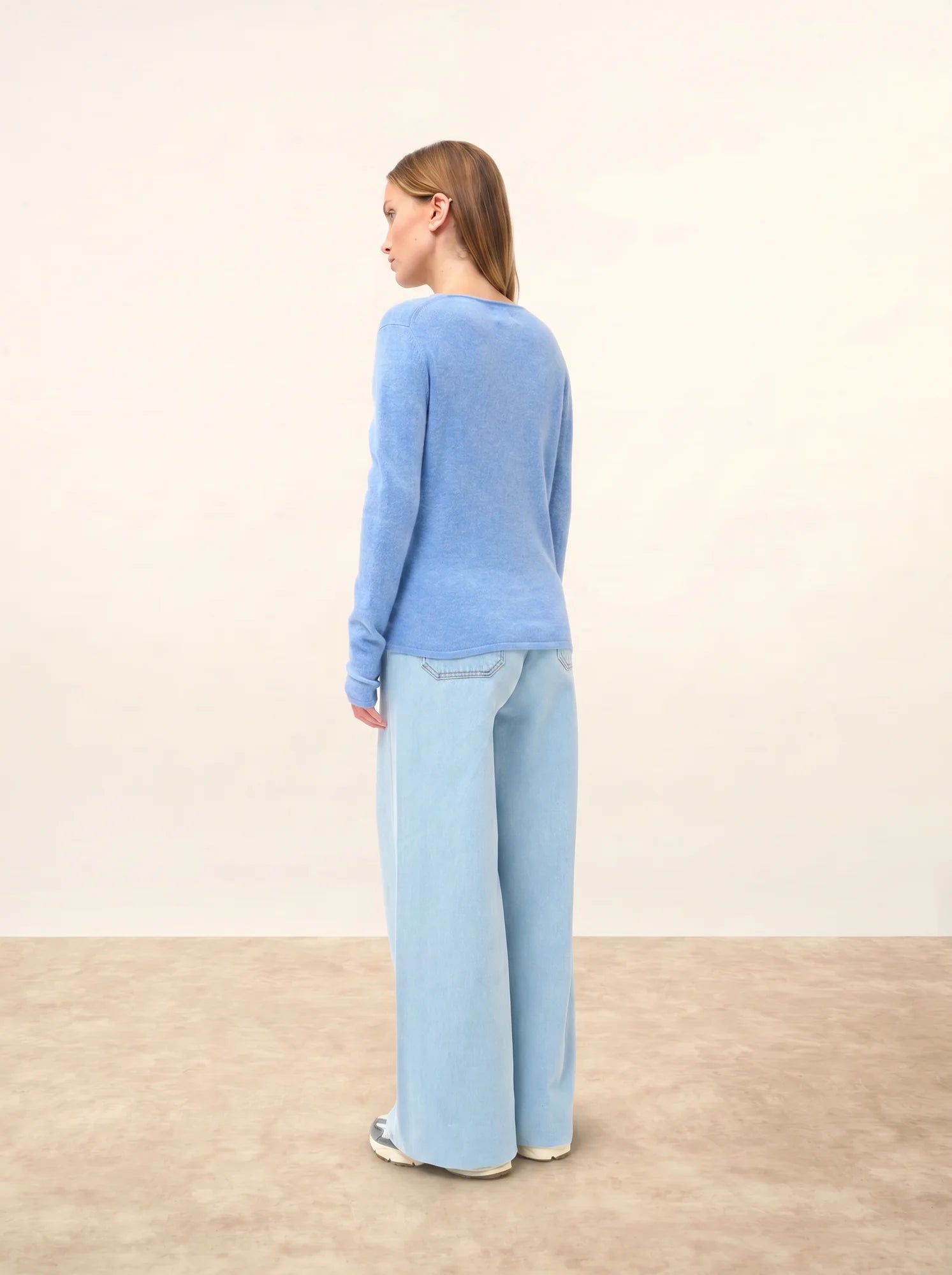 JOAN pullover v-ausschnitt himmelblau