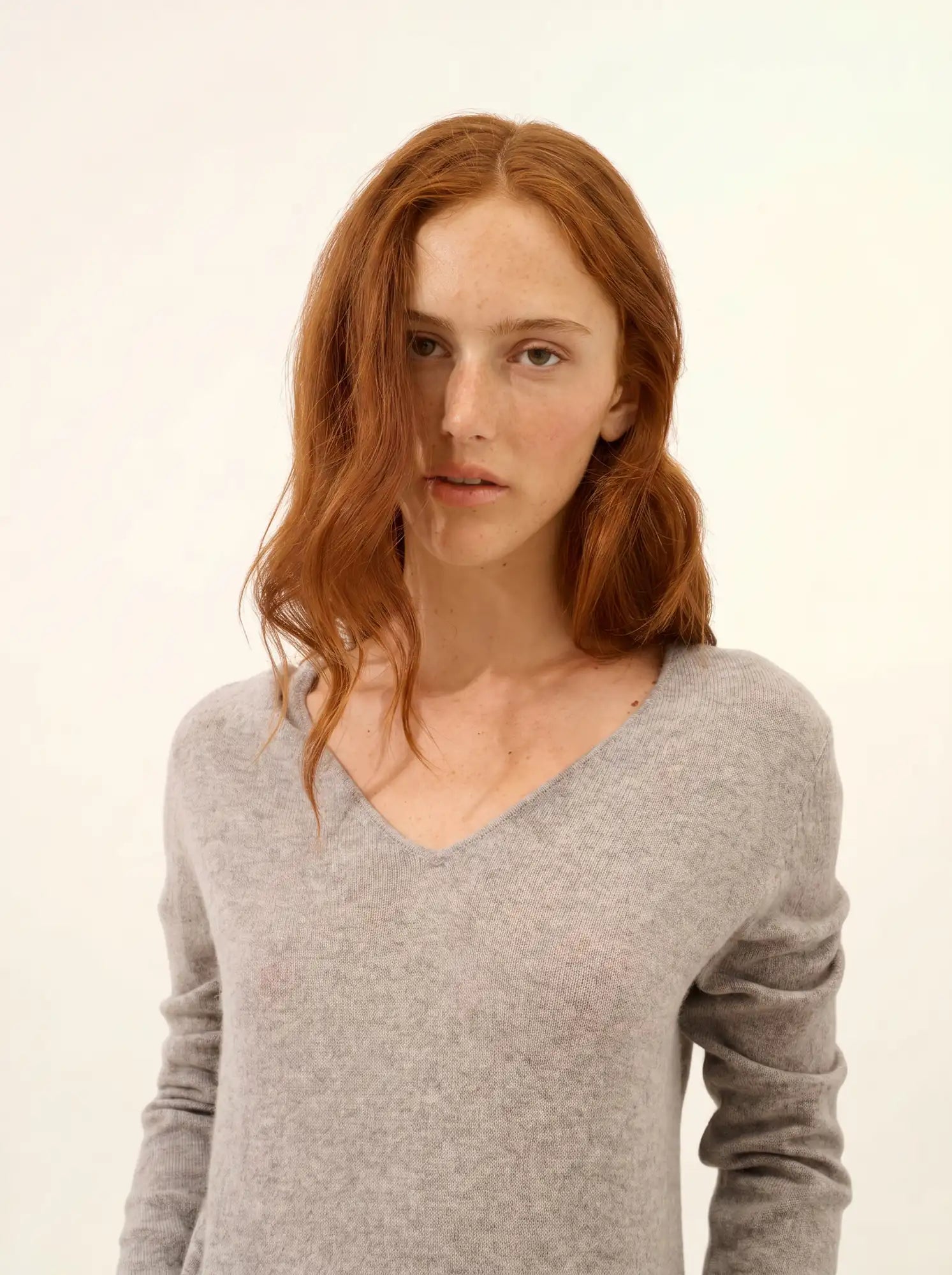 JOAN pull col V nuage chiné
