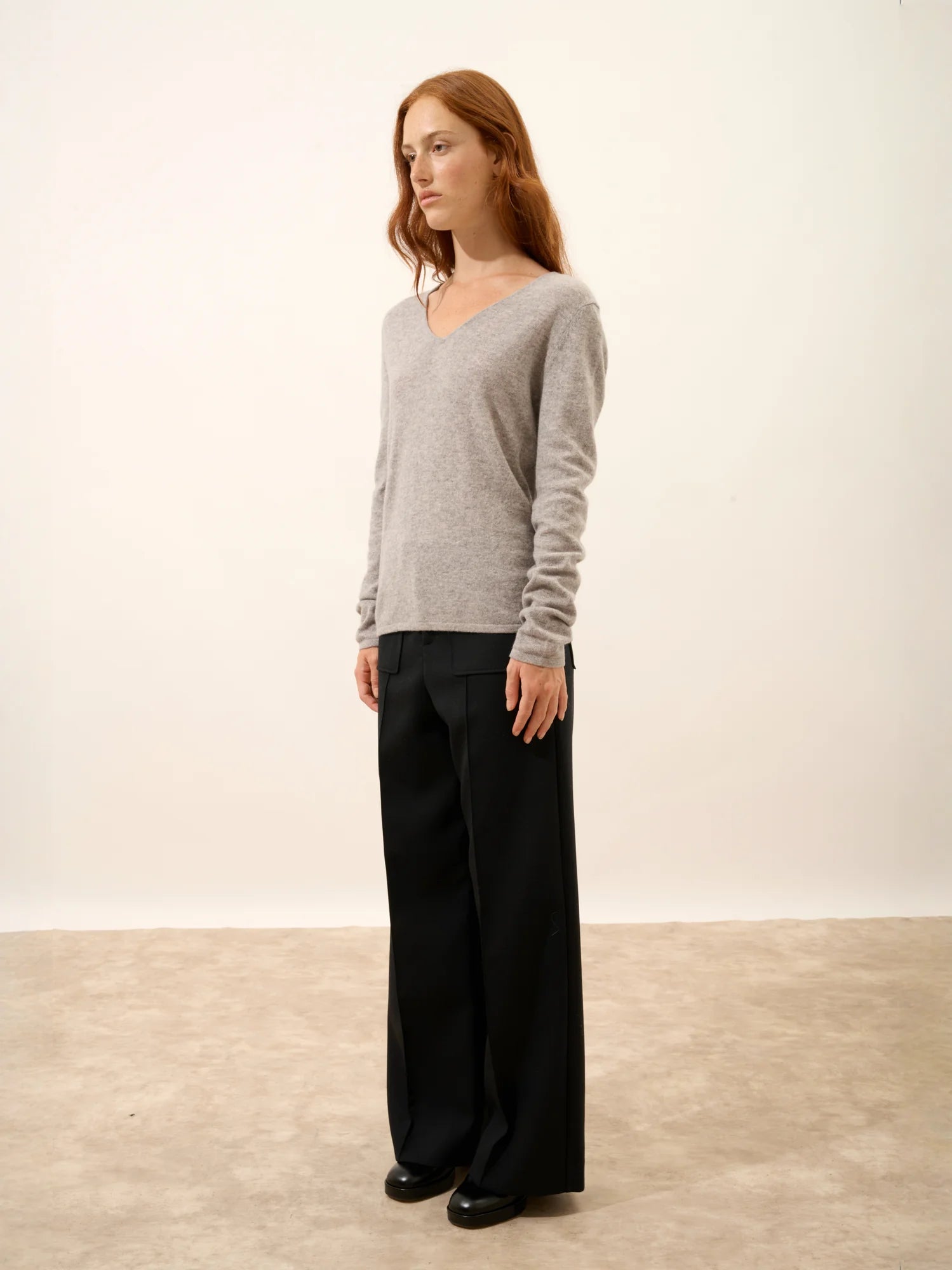 JOAN pull col V nuage chiné