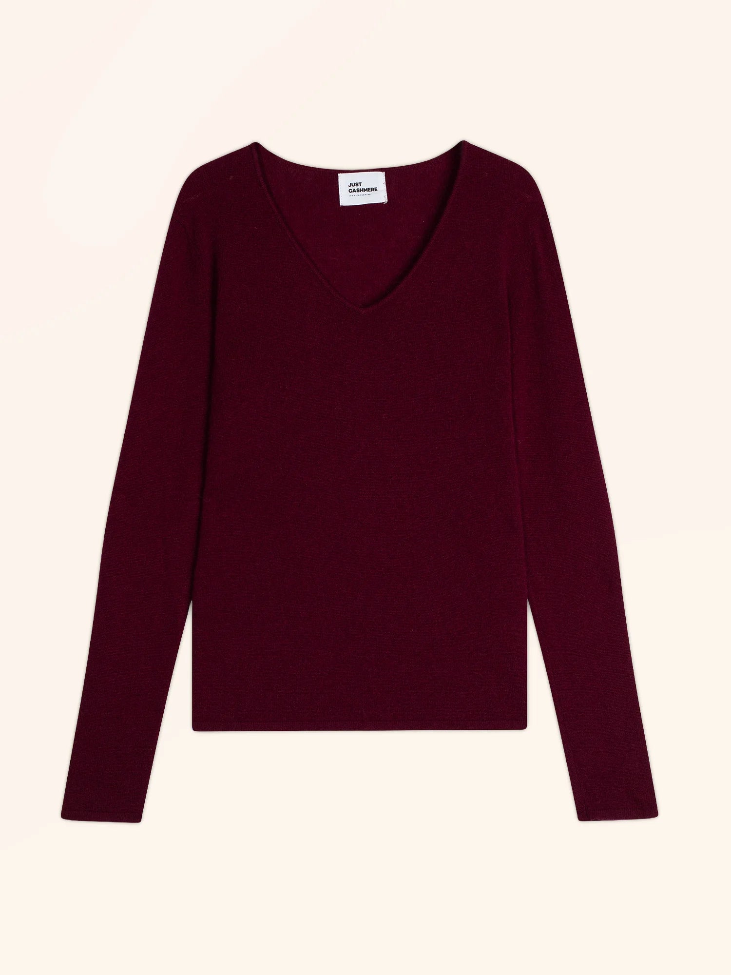 JOAN pull col V bordeaux