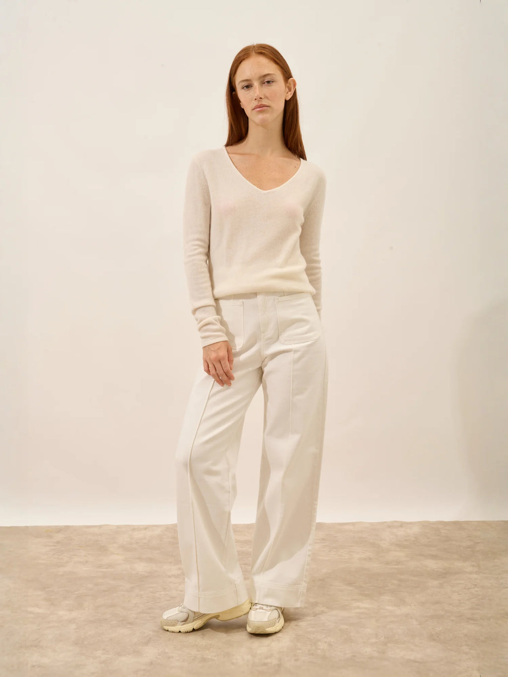 JOAN pullover v-ausschnitt elfenbein