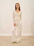 JOAN pullover v-ausschnitt elfenbein