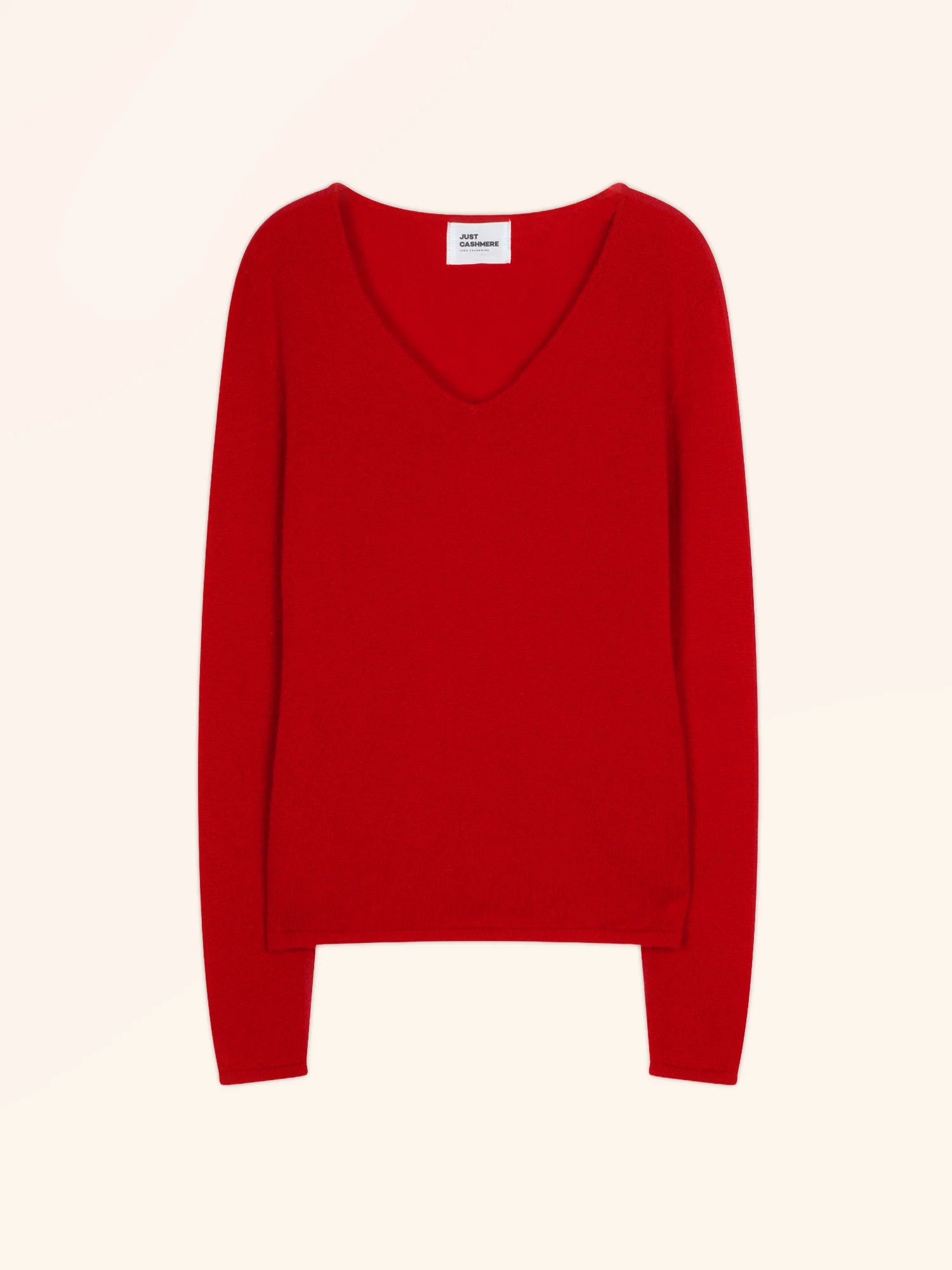 JOAN pull col V rouge