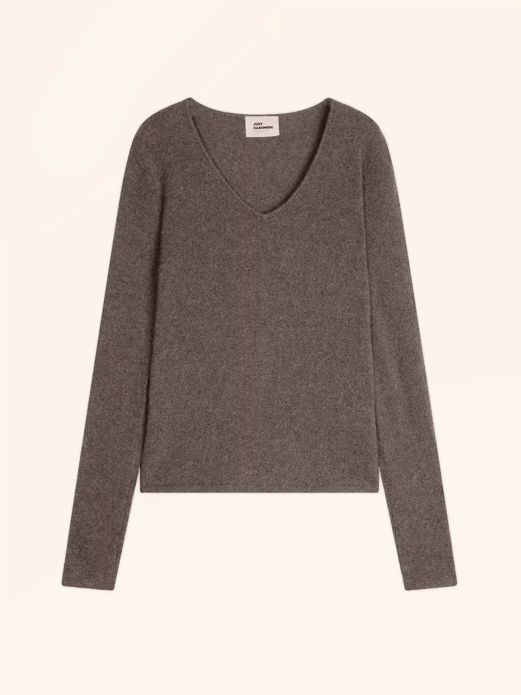 JOAN pullover v-ausschnitt taupe meliert