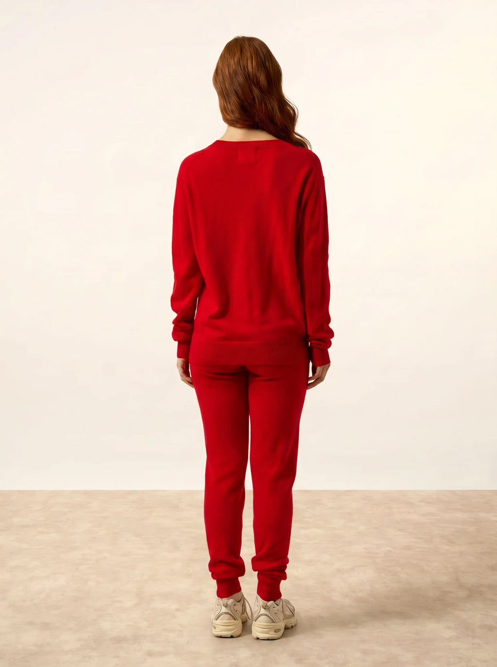 NORA pullover v-ausschnitt rot