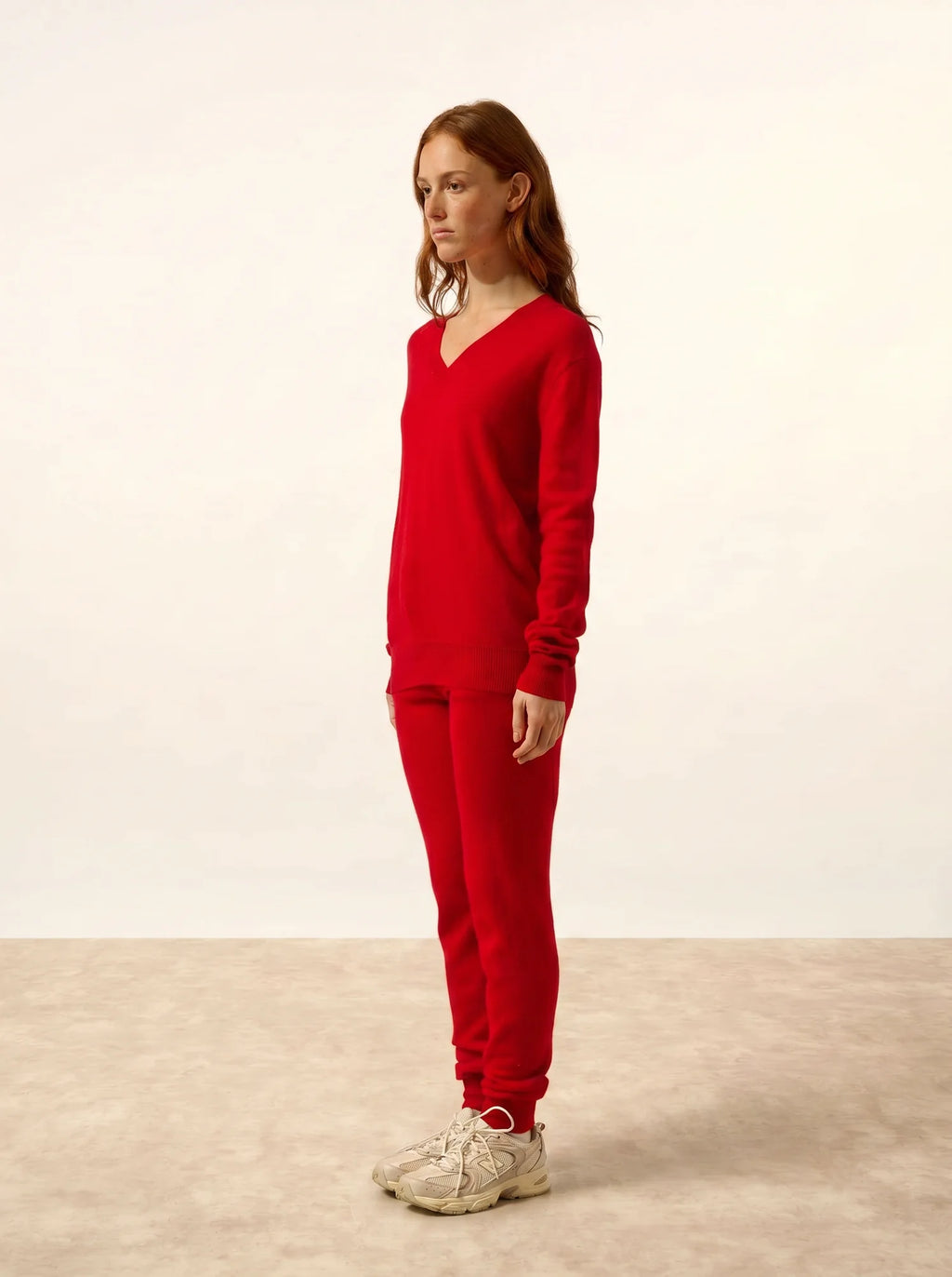 NORA pullover v-ausschnitt rot