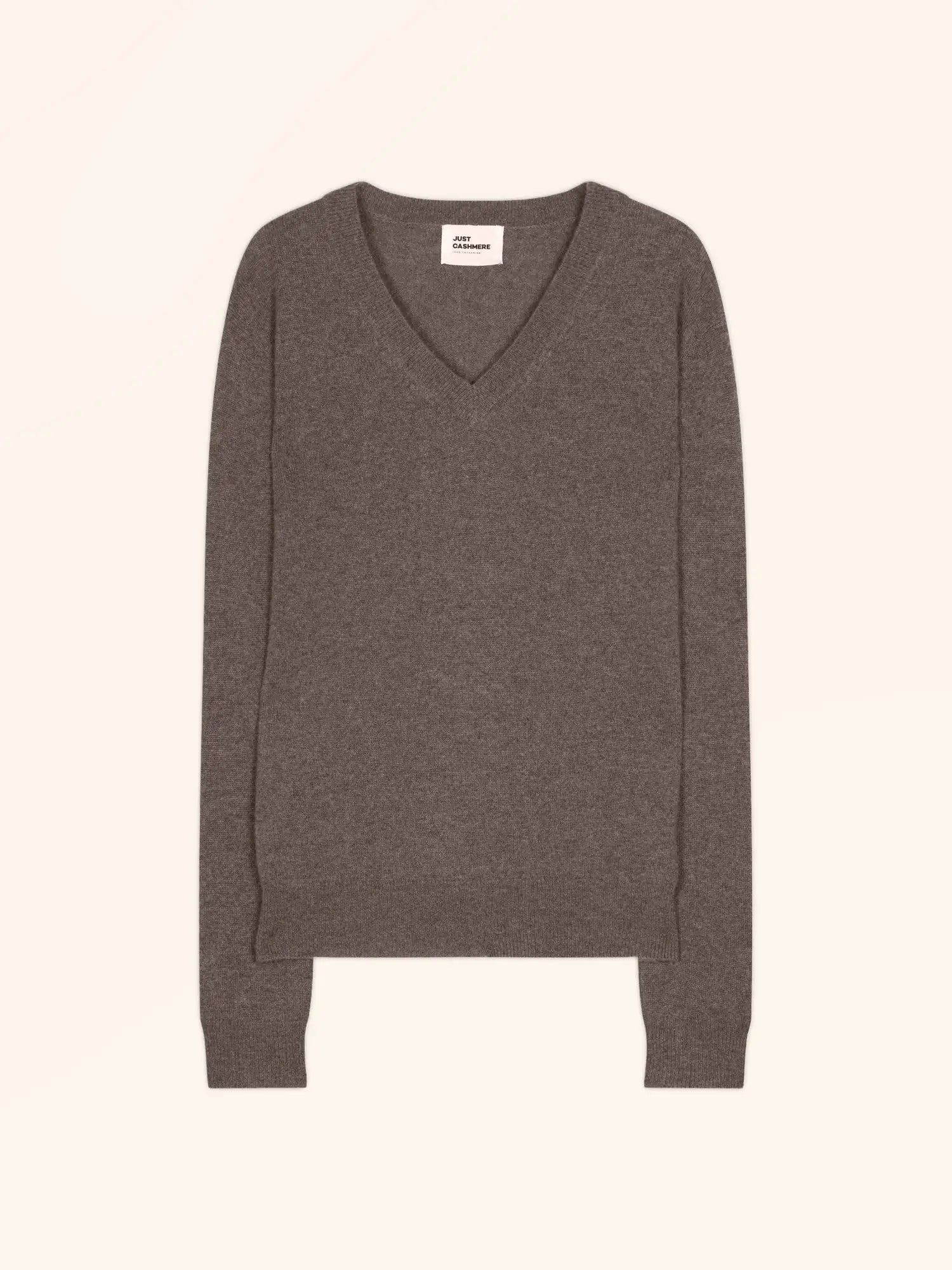 NORA pullover v-ausschnitt taupe meliert