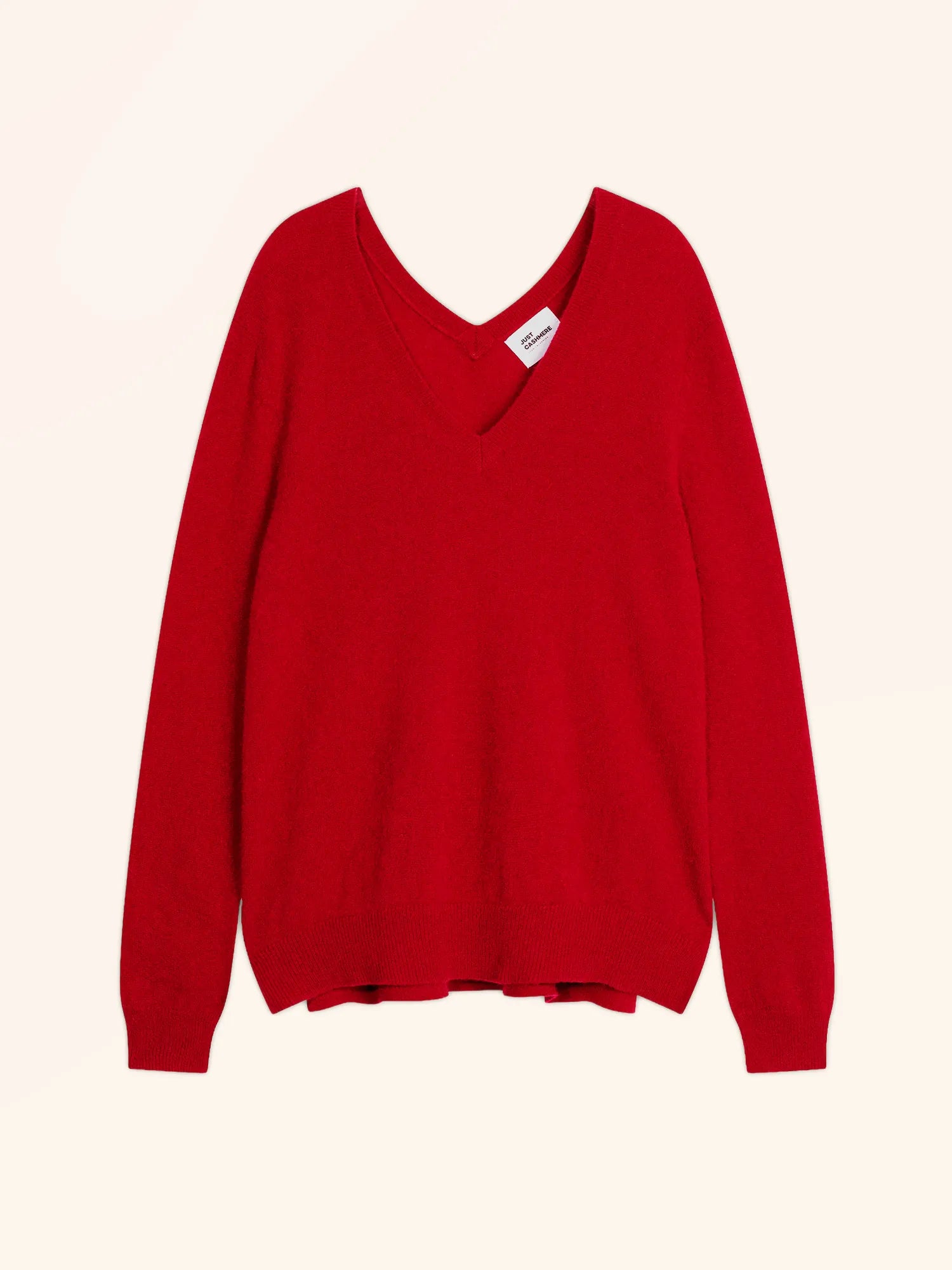 OPAL pullover v-ausschnitt vorne und hinten rot