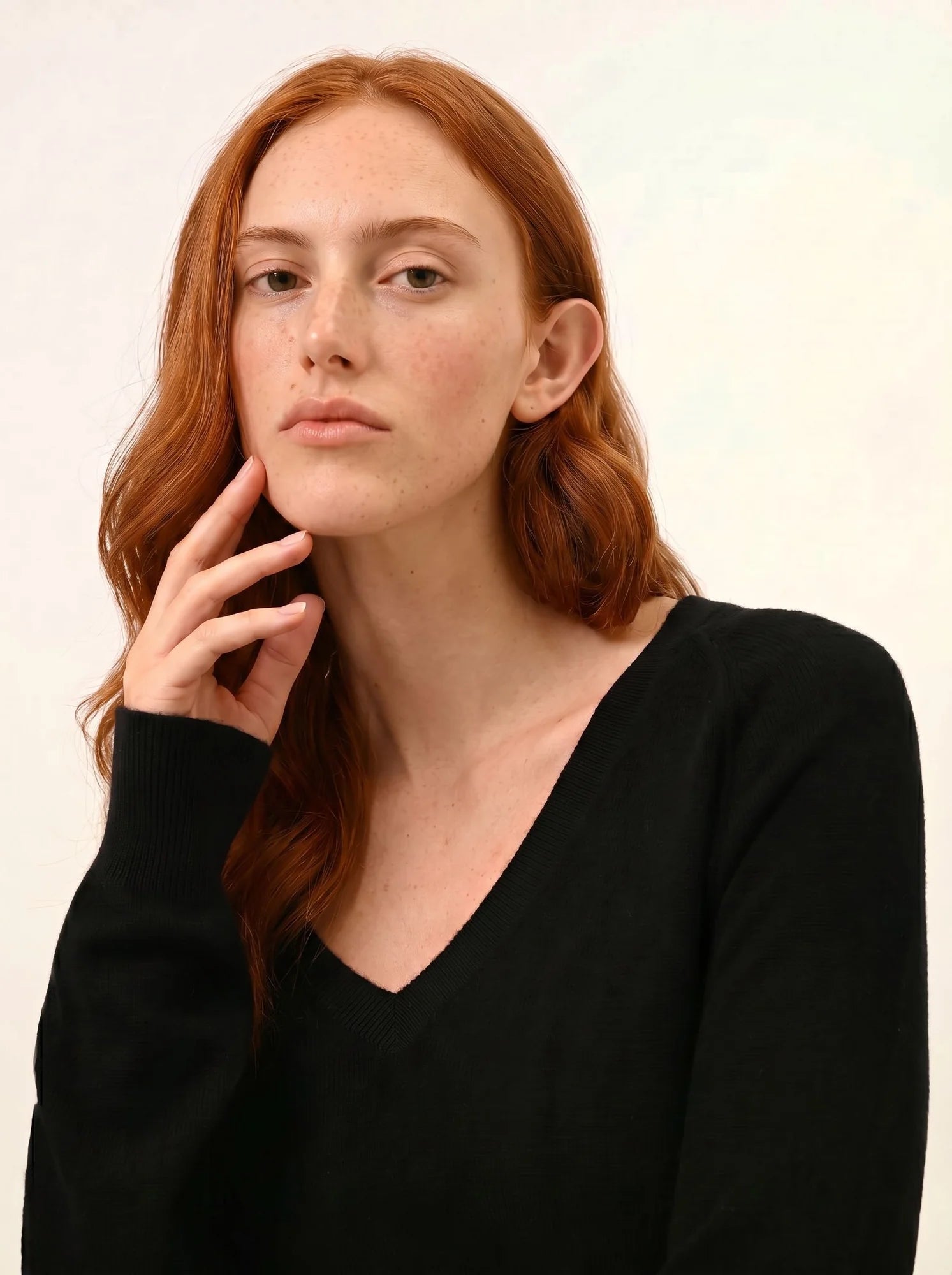 PHOEBE pull col V noir