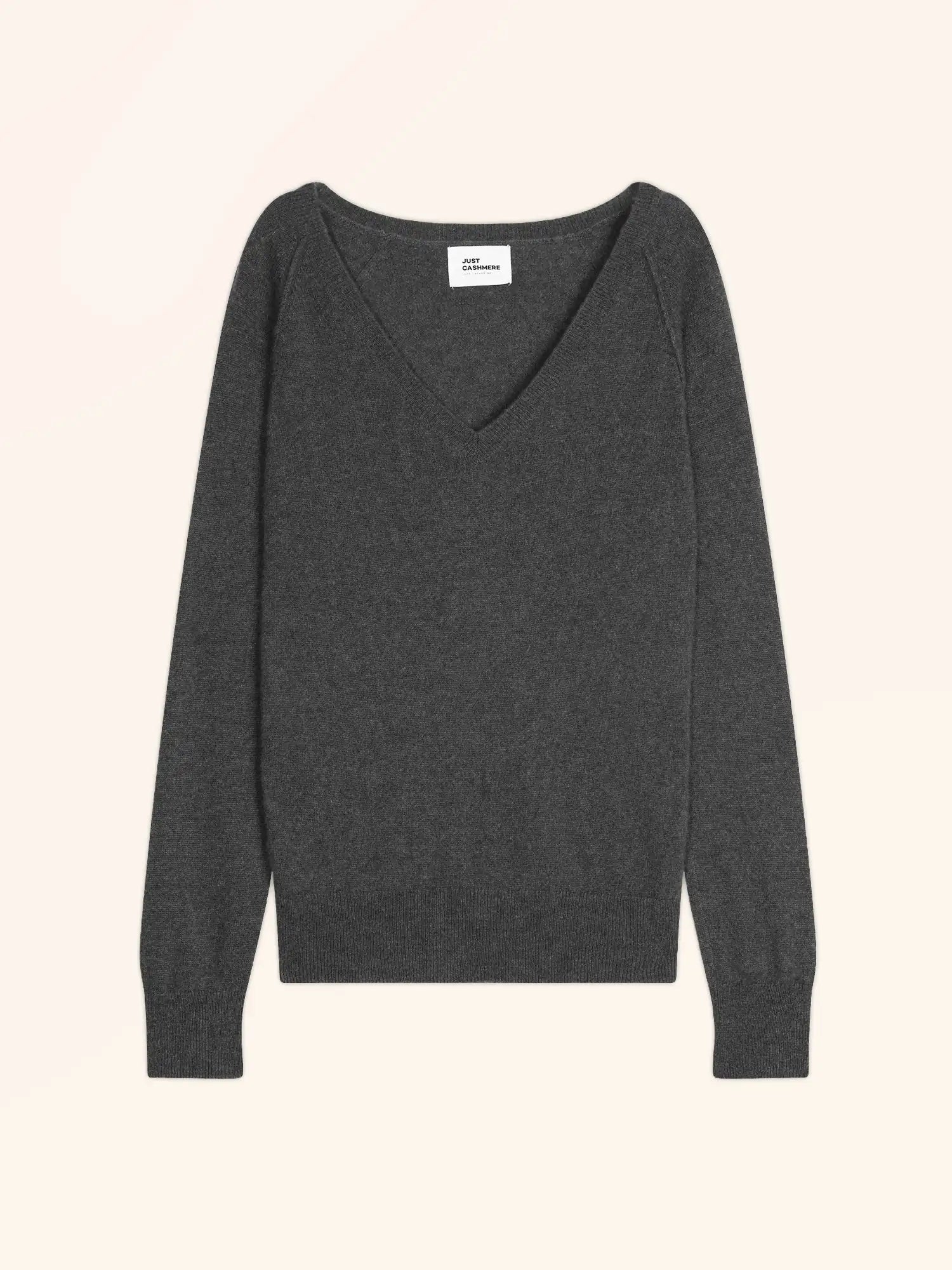 PHOEBE pullover v-ausschnitt anthrazit meliert