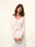 PHOEBE pullover v-ausschnitt elfenbein